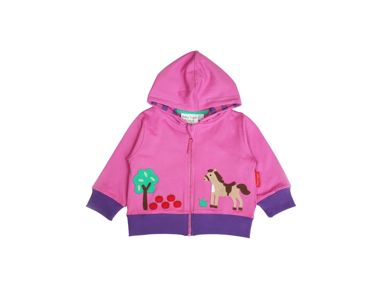 Baby und Kinder Jacke mit Kapuze Pferdchen Gr.98