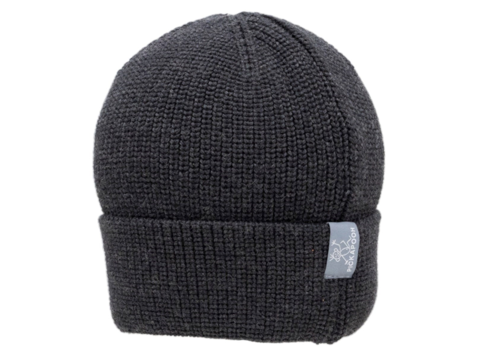 Pickapooh Mütze Wolle Seide Strick schwarz Gr.2 (56-62 cm)