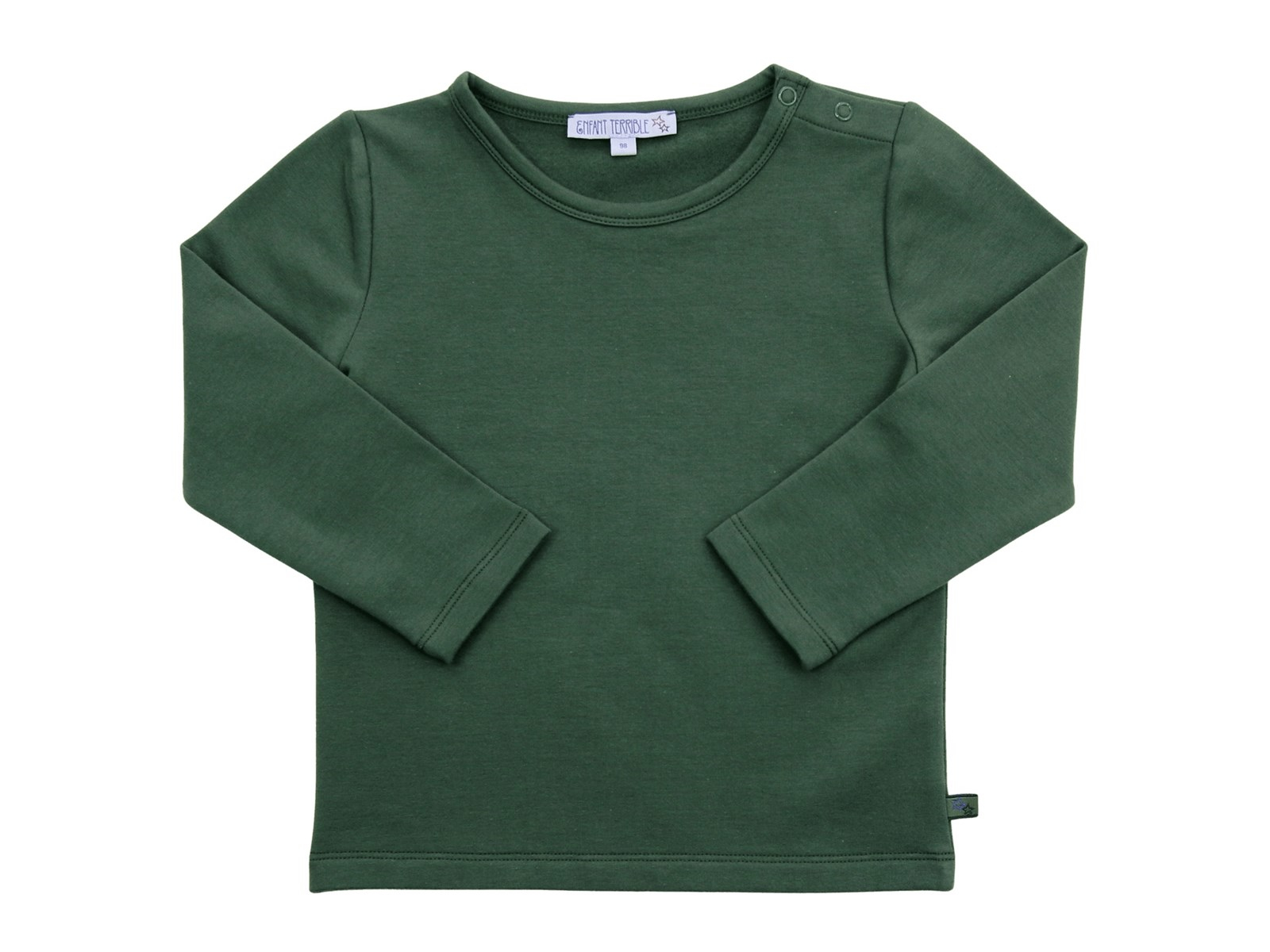 Kinder Langarmshirt Thermo Bio-Baumwolle dark green 86/92