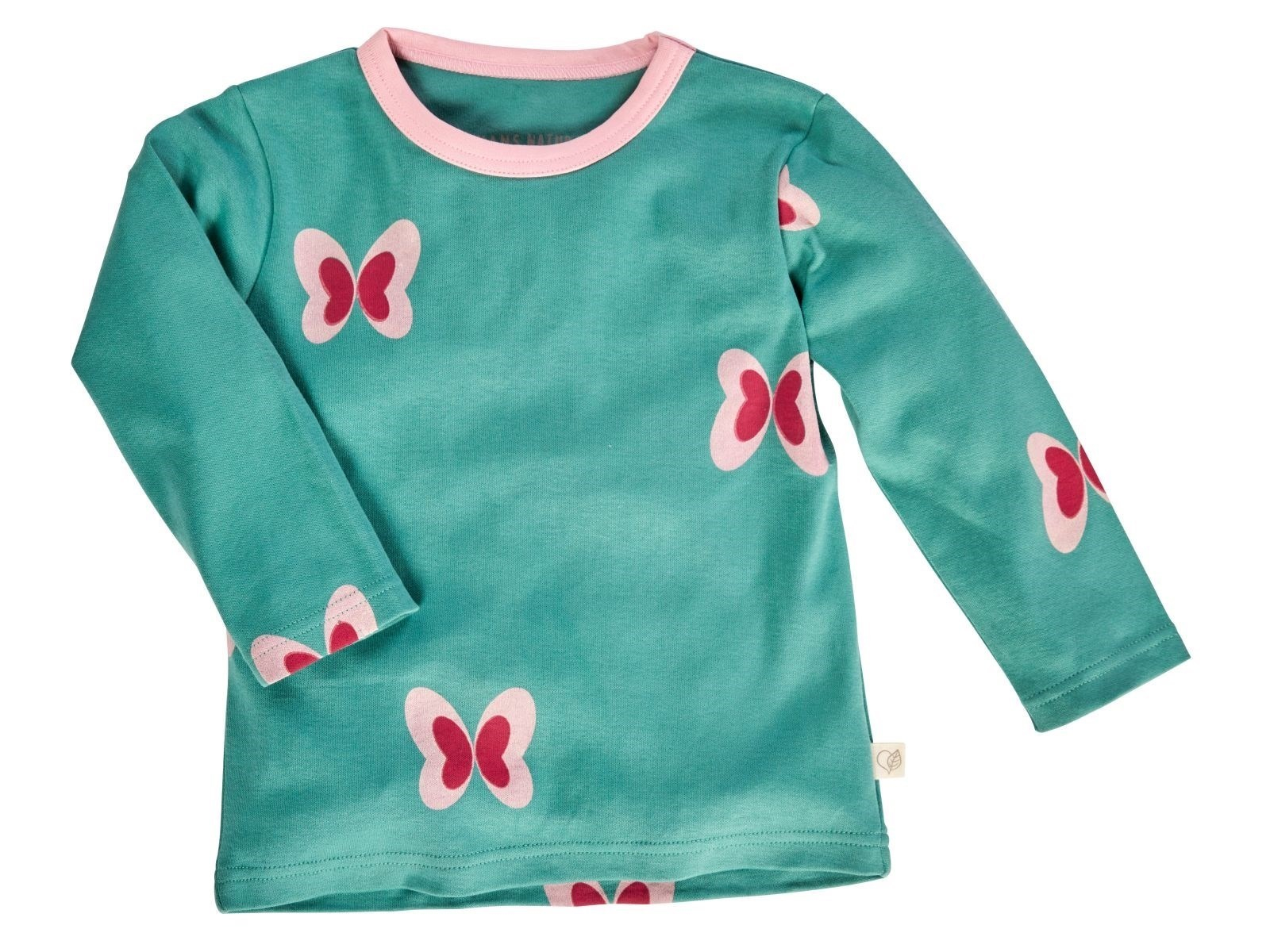 Kinder Langarmshirt Bio-Baumwolle Schmetterling rosa Gr.86/92