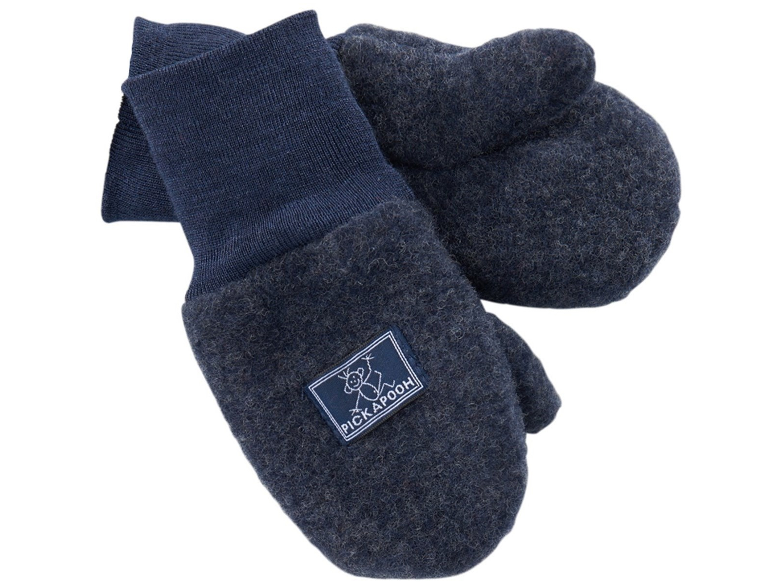 Pickapooh Kinder Fäustlinge Bio-Schurwolle Fleece marine Gr.3 (2 bis 4 Jahre)