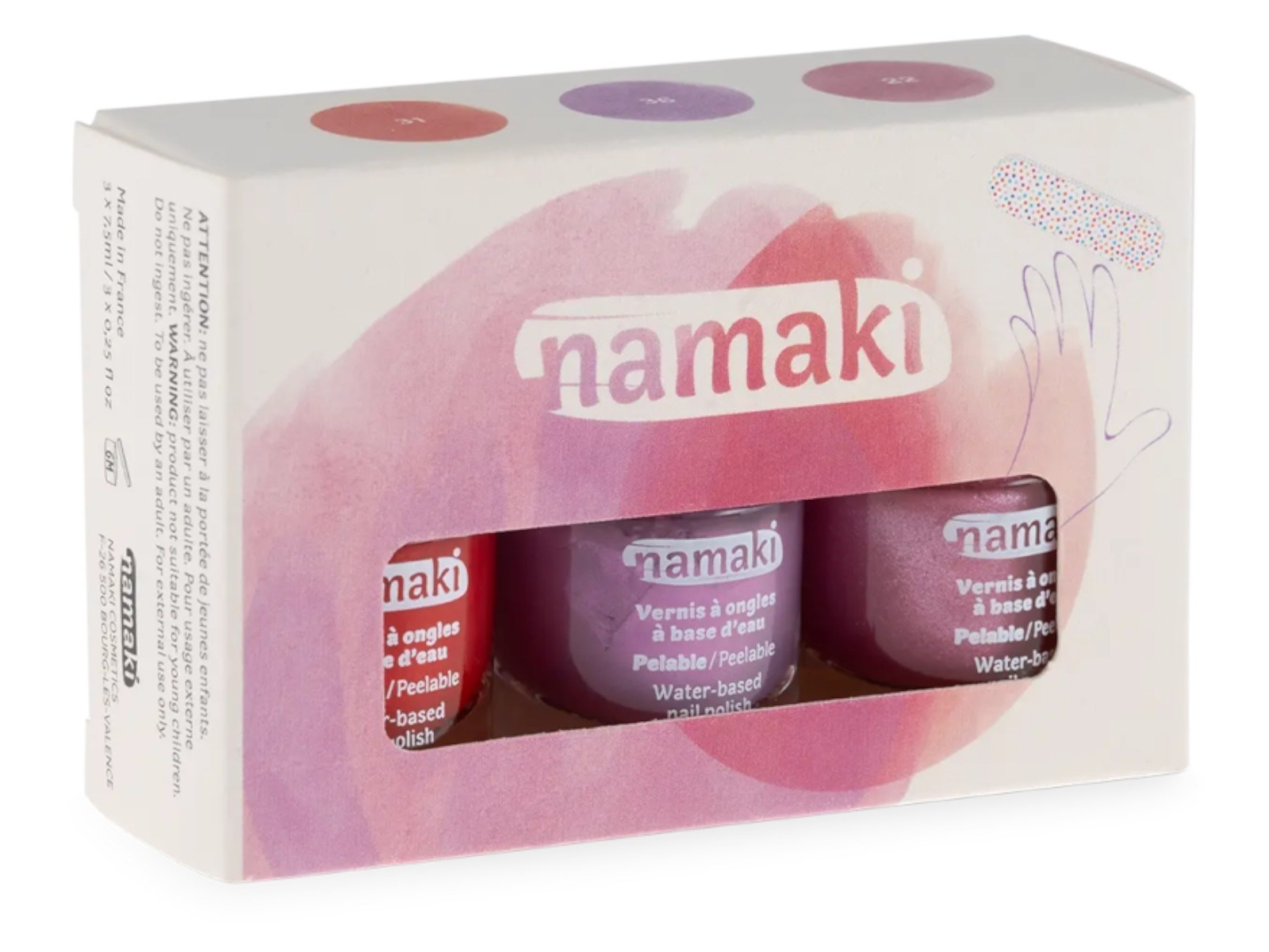 Kinder Nagellack 3er Set "Eternal rose" mit Nagelfeile Inhalt 3 x 7,5 ml