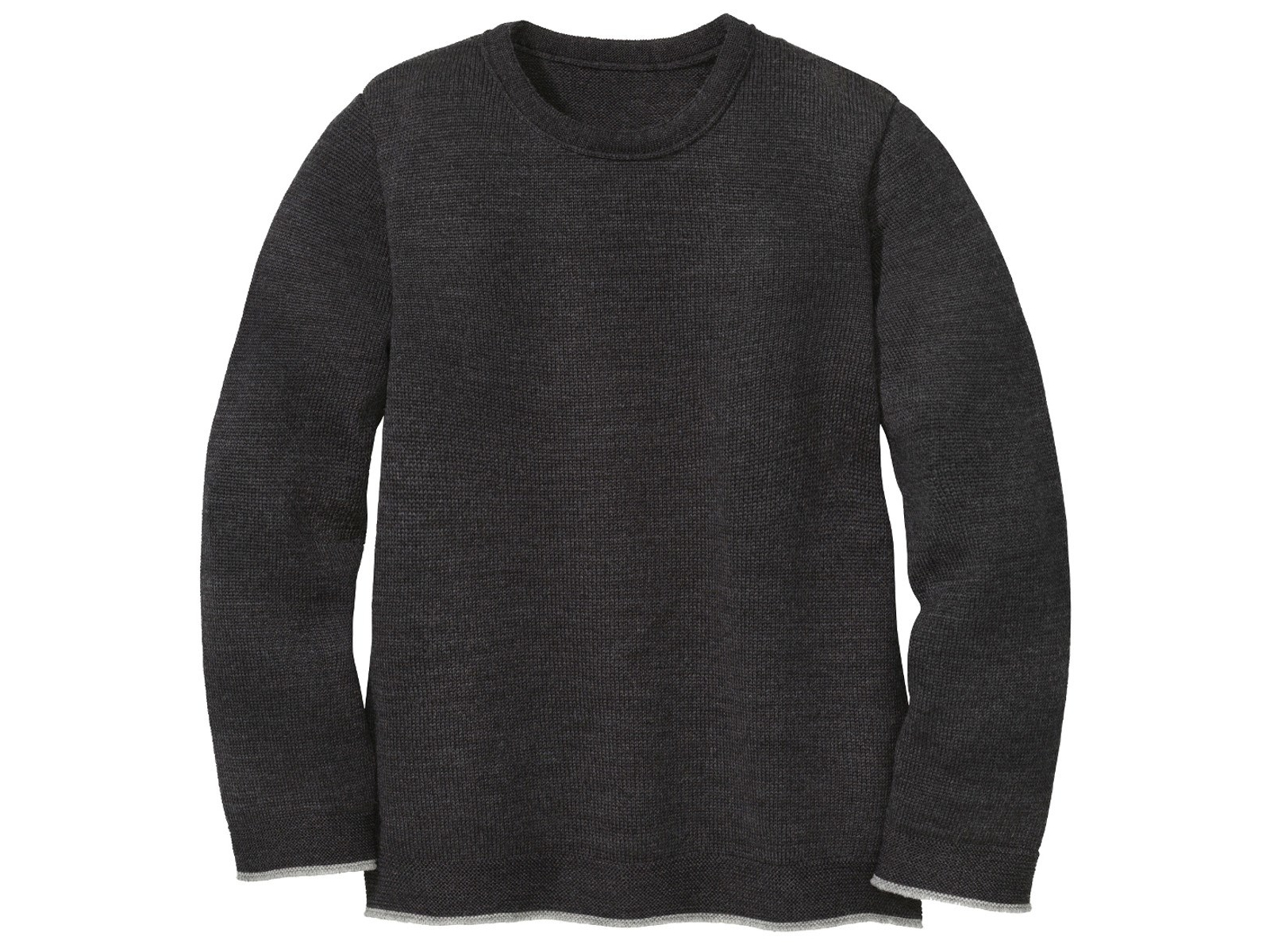 Disana Kinder Strickpullover Bio-Merinowolle anthrazit Gr. 110/116