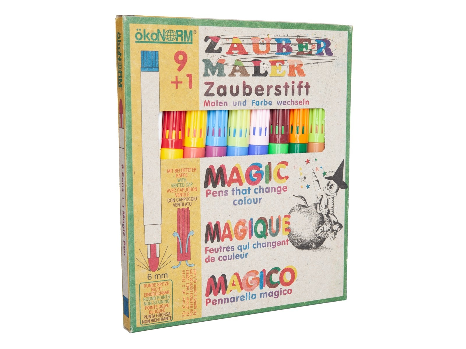 ökoNORM Zaubermaler 9 plus 1, inklusive Farbwechselstift 9 Farben