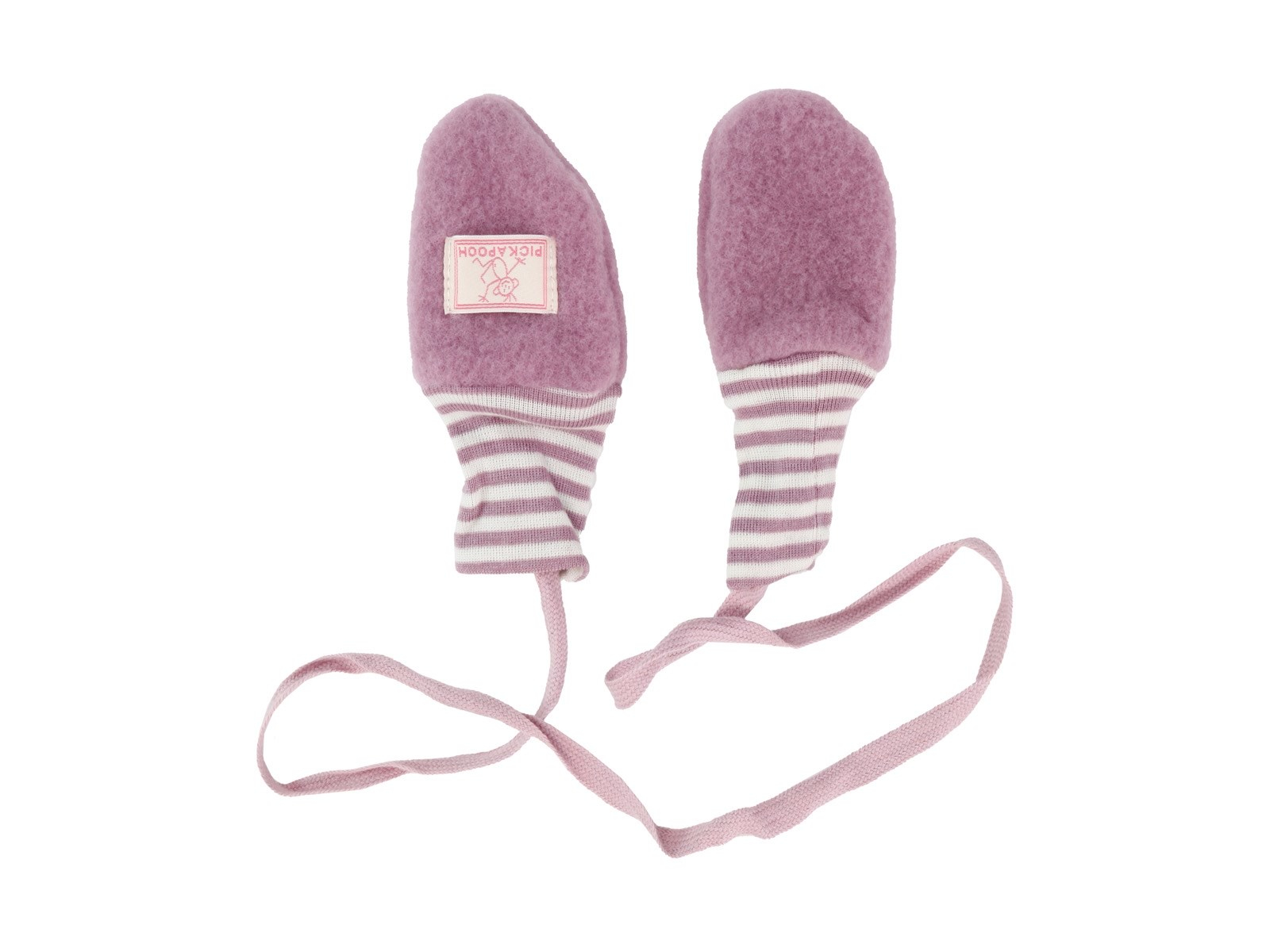 Pickapooh Baby und Kinder Fäustlinge Bio-Merinowolle Fleece altrose Gr. 1 (bis 9 Monate)