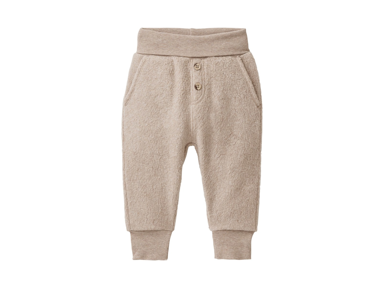 People Wear Organic Fleece-Hose dunkelsand mélange 50/56
