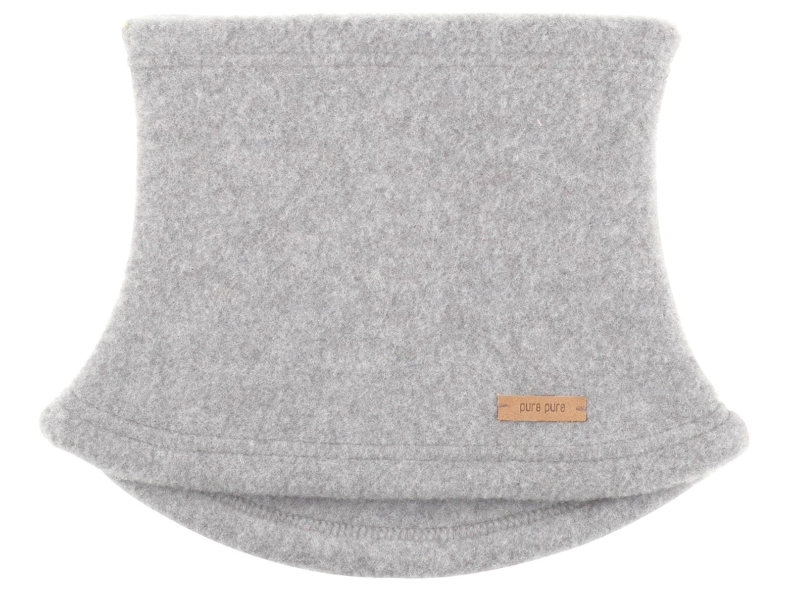 PURE PURE by Bauer Baby und Kinder Schlupfschal Bio-Merinowolle Fleece moonrock Gr. 1, Maße 21 x 20 cm