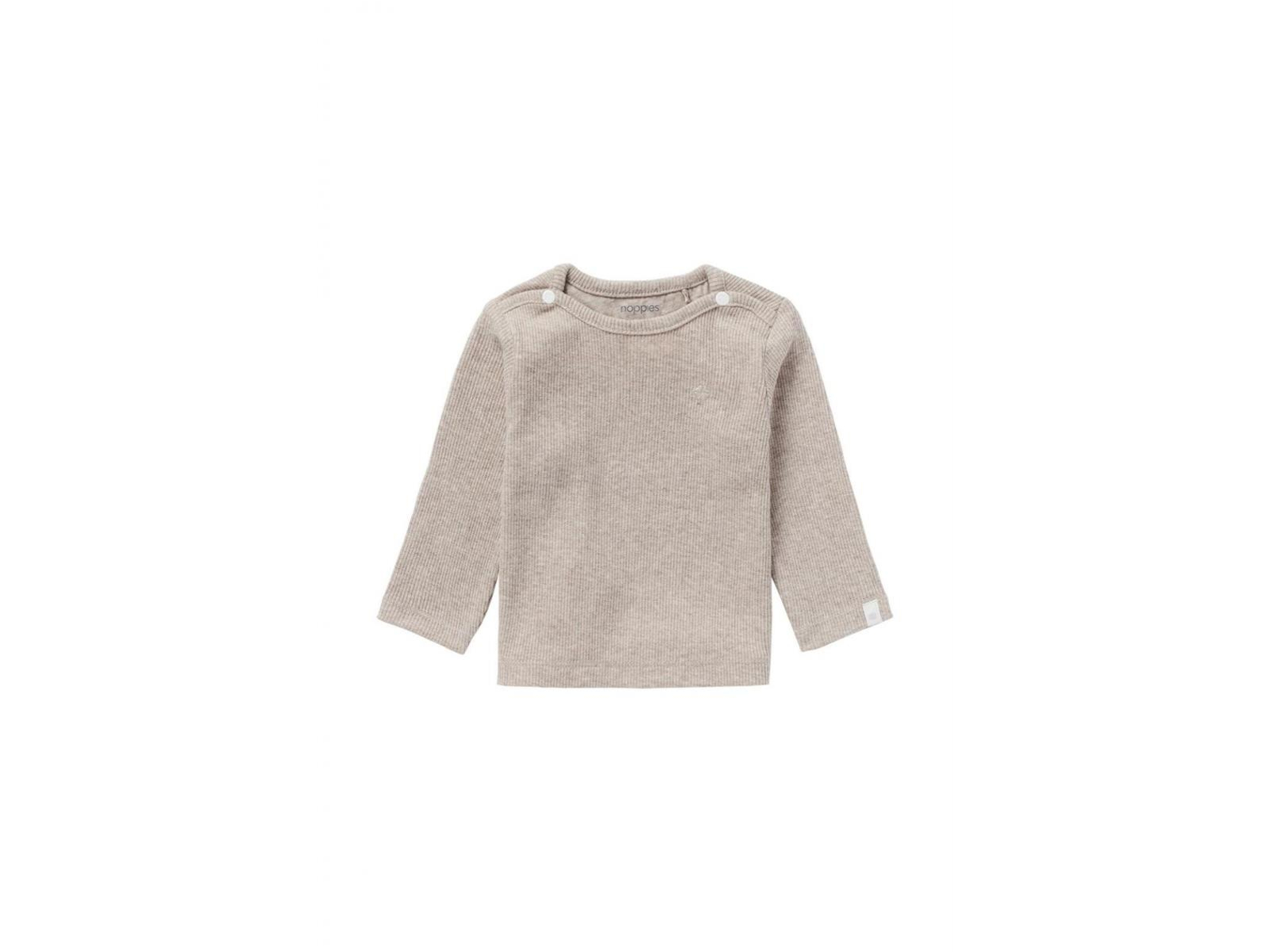 Langarmshirt Natal taupe melange rip Gr. 74