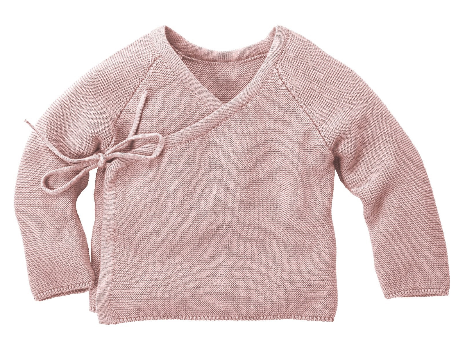Baby und Kinder Jacke zum Wickeln Strick-Qualität Bio-Baumwolle rosé Gr. 62/68