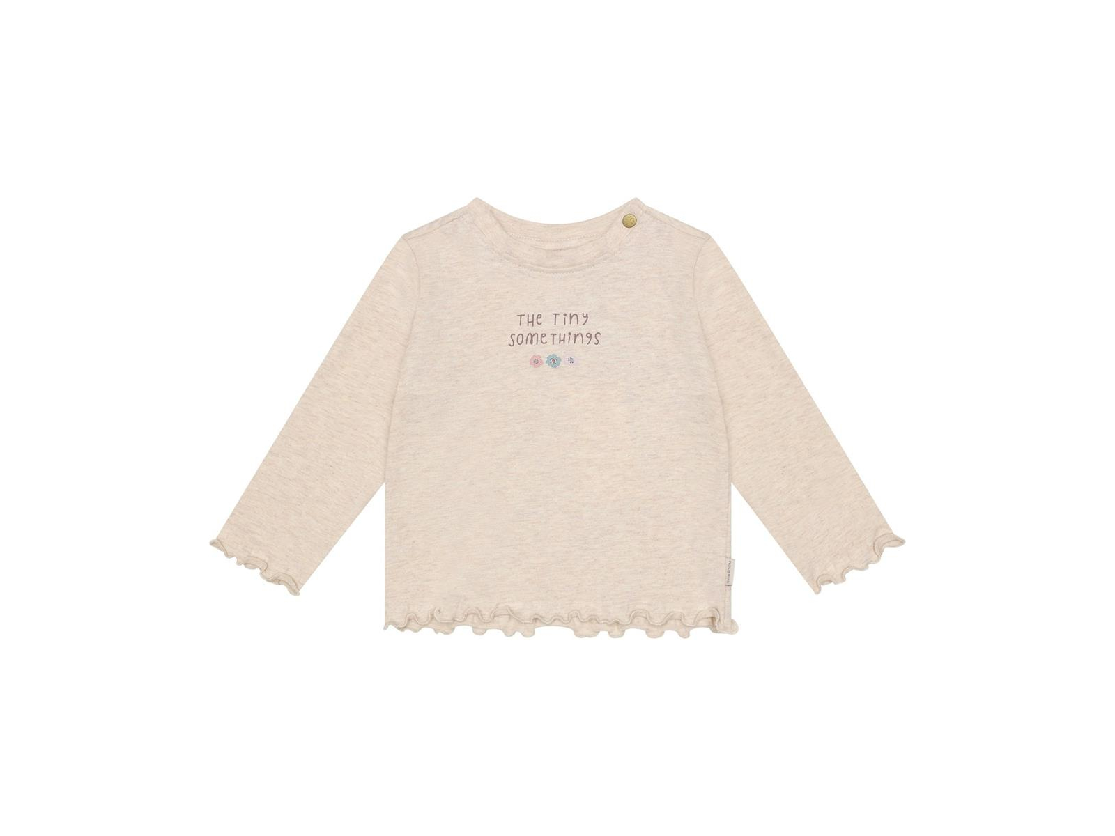 Langarmshirt sand melange 74