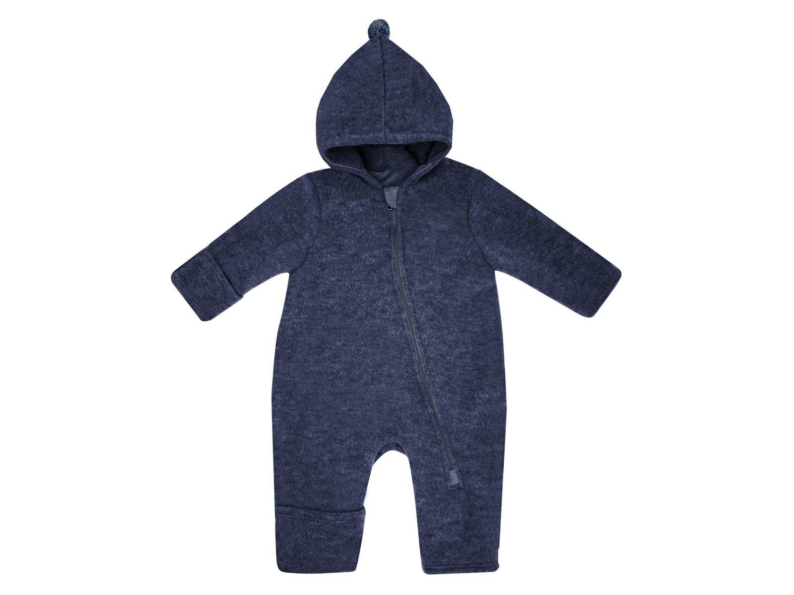 Baby Overall, Wollfleece navymeliert Gr. 62/68