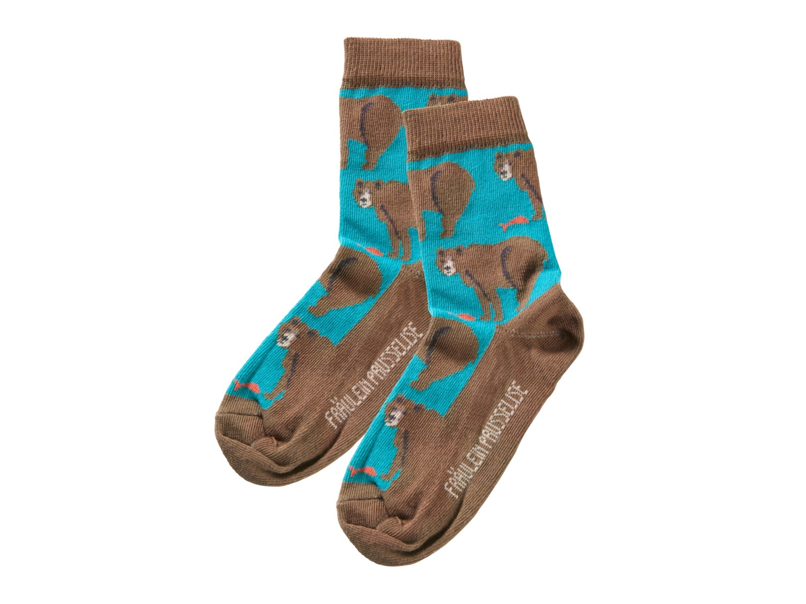 Kinder Socken Bär petrol Gr.23-26