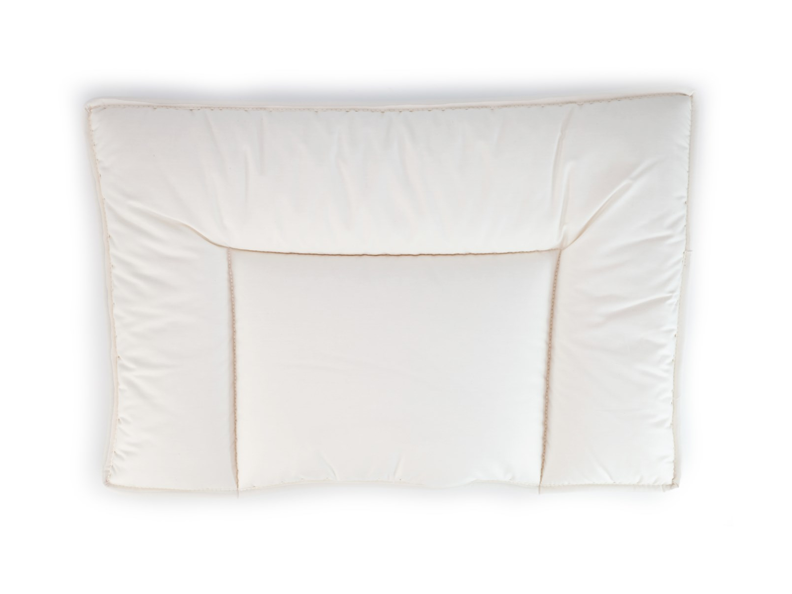 Flachkissen für Babys und Kleinkinder Merino-Schafschurwolle (kbT) 40 x 60 x 5 cm, 250 g, Perkal-Inlett