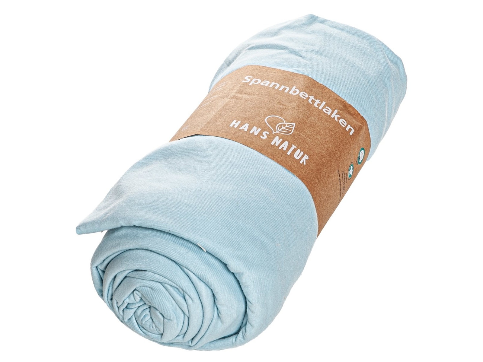 HANS NATUR Spannbettlaken Bio-Baumwolle aqua Steghöhe bis 20 cm