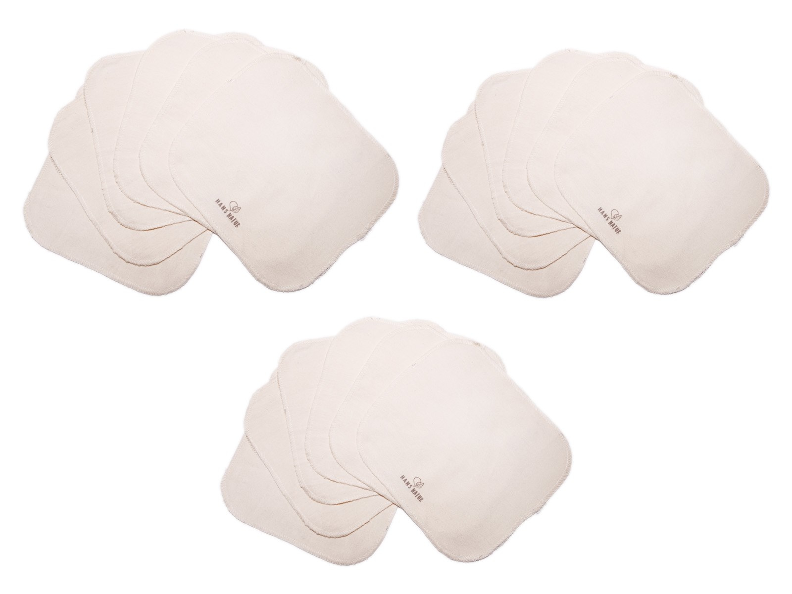 Baby Waschlappen Moltontücher Bio-Baumwolle 18er-Set 20 x 20 cm