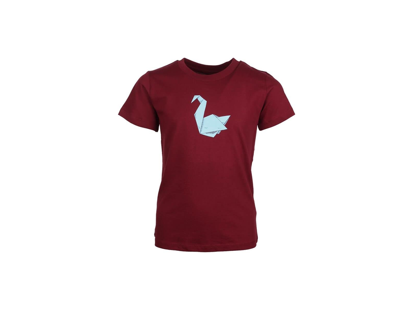 Kinder T-Shirt "Mövigami BT" weintraubensaftrot 7-8 Jahre