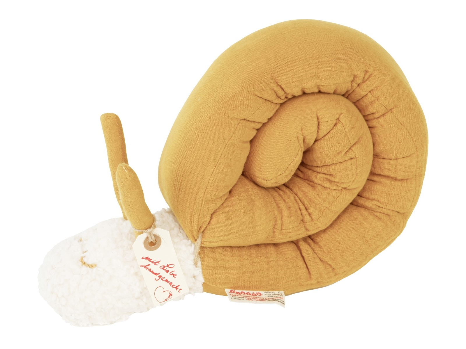 Kuschelschnecke Musselin curry Länge ca. 110 cm
