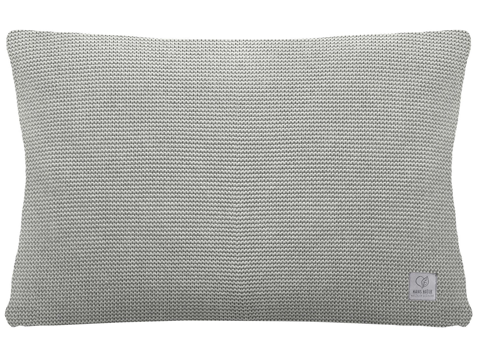 Kissenbezug 40x60 cm Bio Baumwolle vanilla-grey-melange Mit Reißverschluss