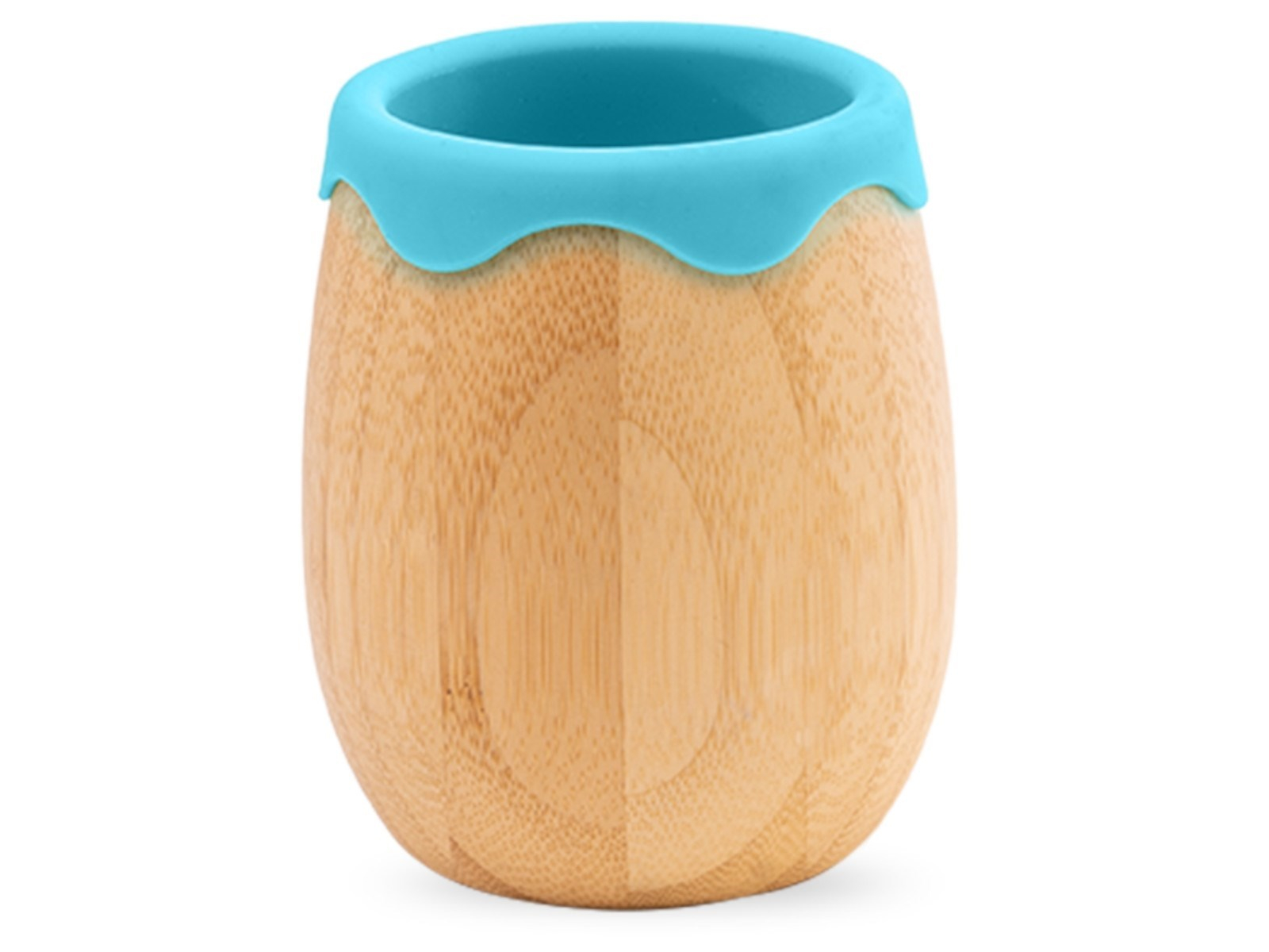 Kindergeschirr Becher, aus Bambus, blau Maße 9 x 6 cm