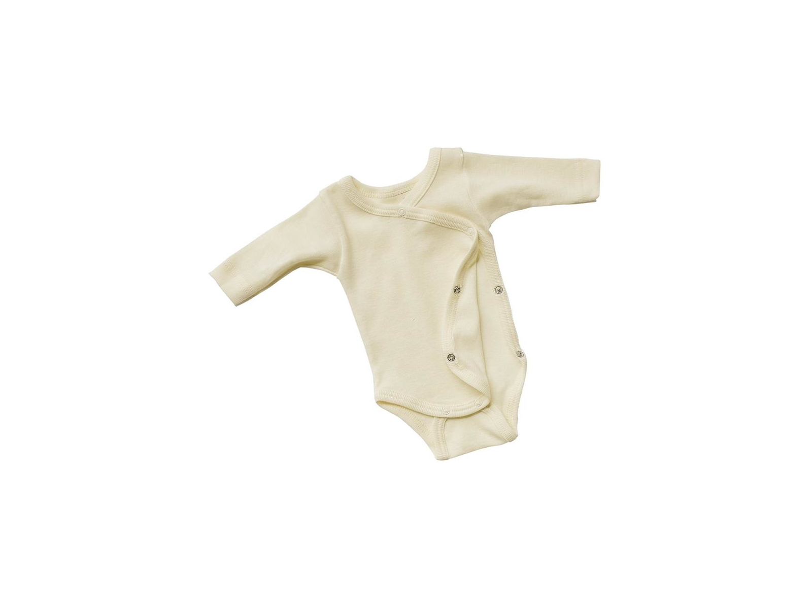 Engel Natur Frühchen und Baby Wickelbody Wolle Seide Langarm natur Gr. 50