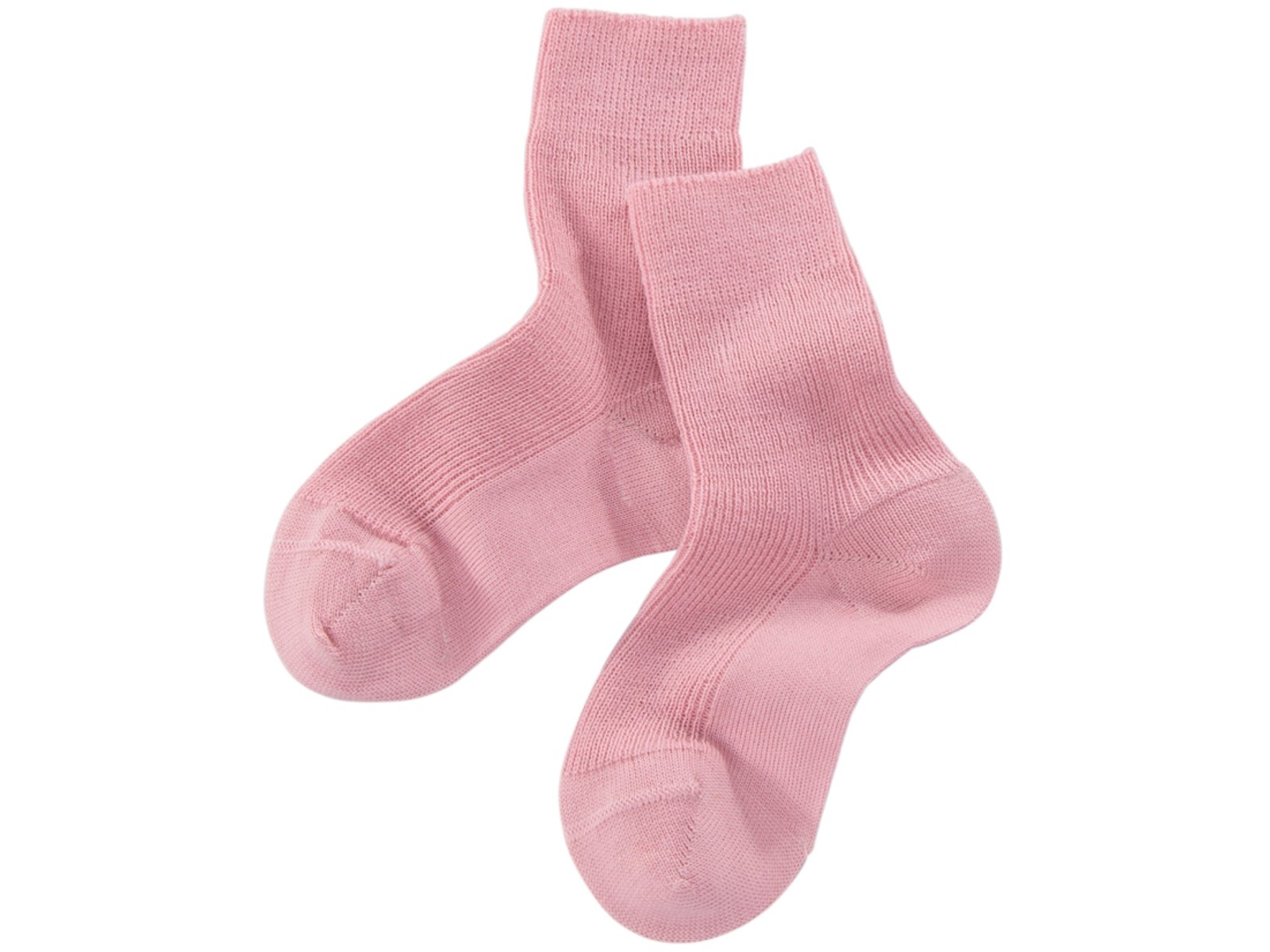 Kinder Socken Bio-Schurwolle Feinstrick rose Gr. 7