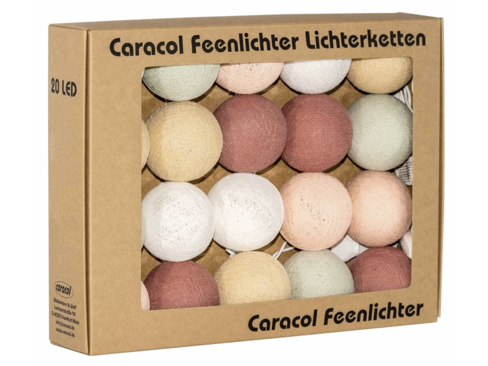 Kugel-Lichterkette 20 handgefertigte Kugeln, spices
