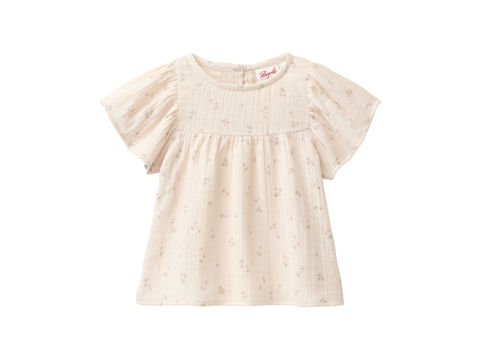 People Wear Organic Musselin-Bluse kleine Kirschen natur Gr. 74/80