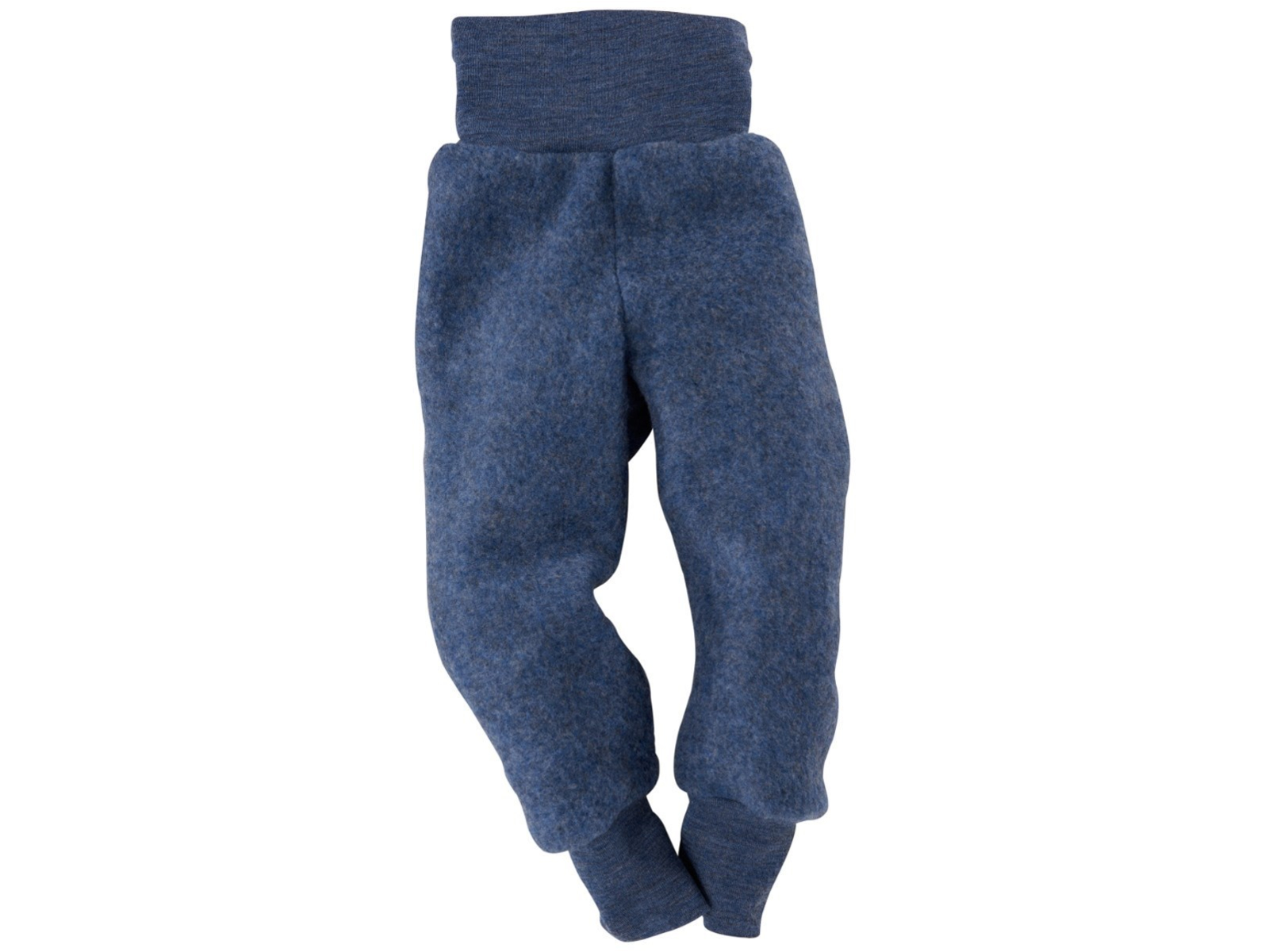 Engel Natur Babyhose Bio-Merinowolle Fleece maschinenwaschbar melange-blau Gr. 62/68