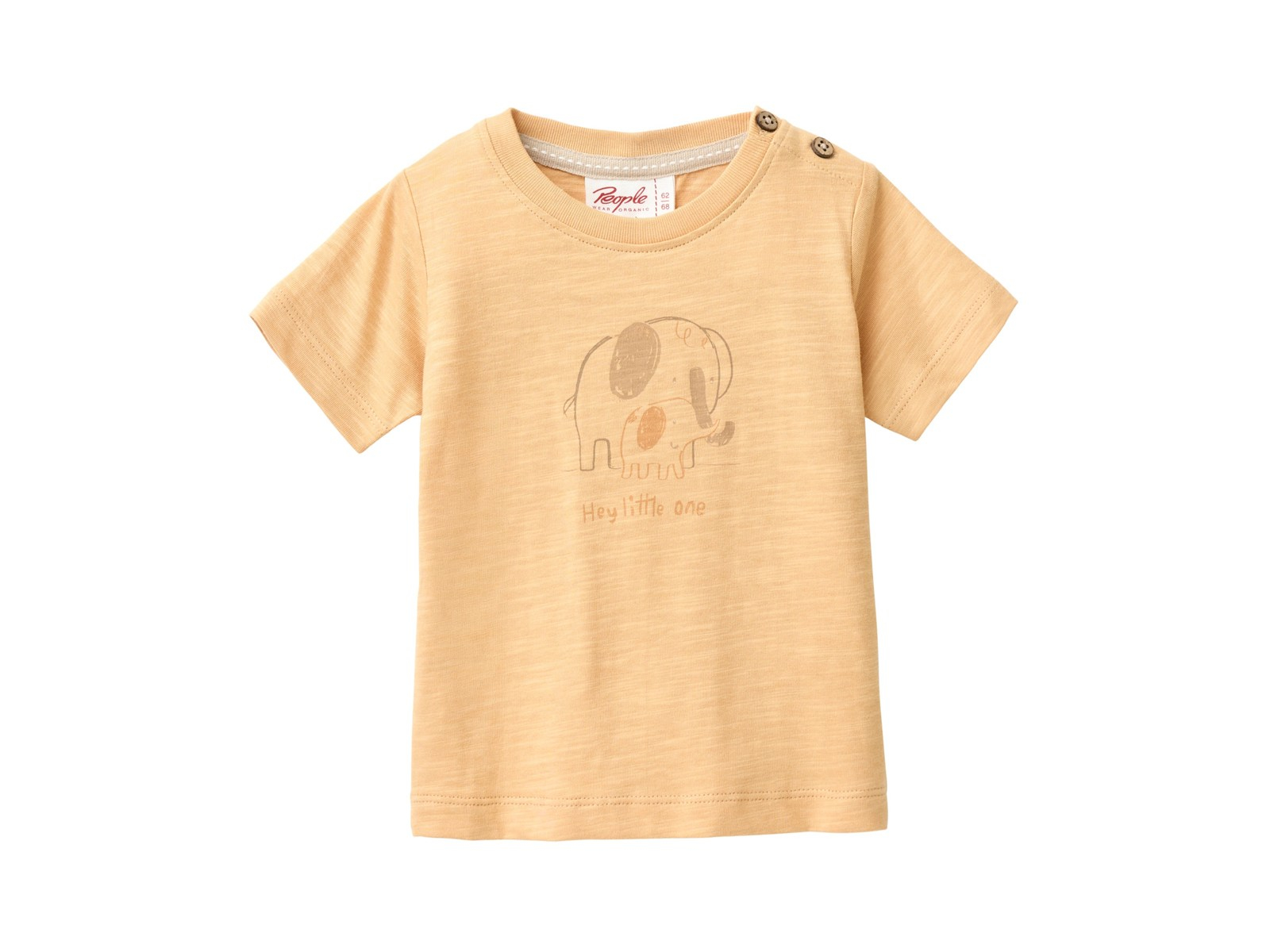 People Wear Organic Kurzarm-Shirt honiggelb 62/68