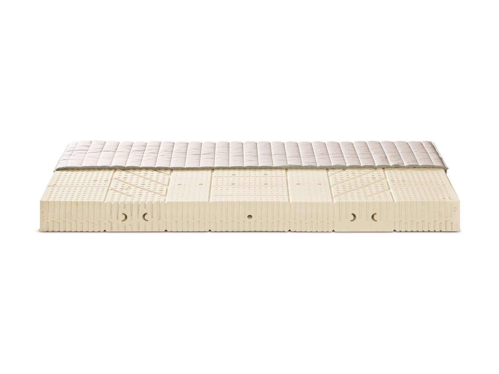 Lonsberg 7-Zonen Naturlatex Matratze medium 90x200 cm Bezug 51% Bio-Baumwolle, 49% Lyocell