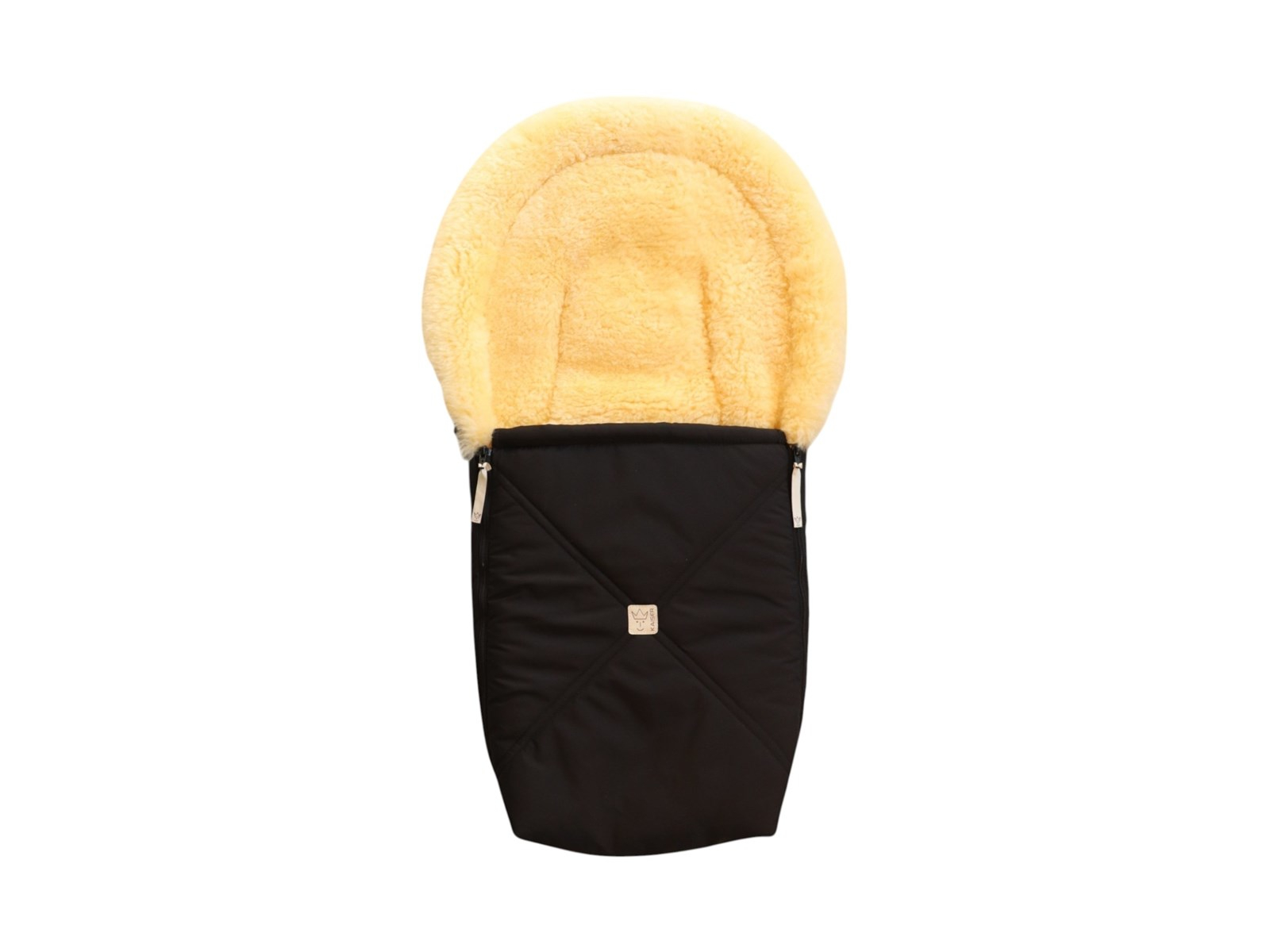 Kaiser Naturfellprodukte Lammfell Fußsack "EMMY" schwarz ca. 80 x 37 cm