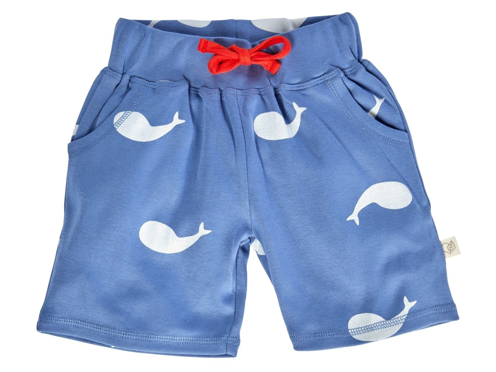 Kinder Shorts Bio-Baumwolle Wal blau Gr.110/116