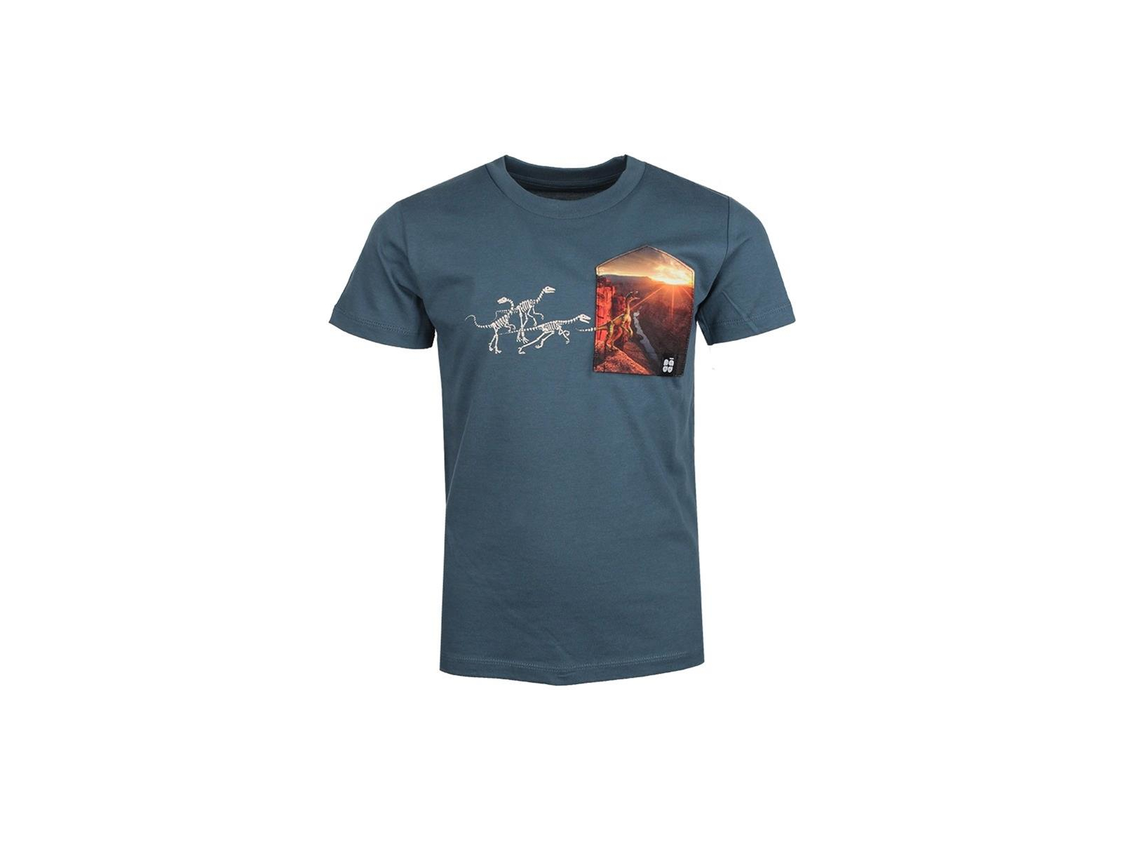 Kinder T-Shirt "Compsognathus BT" tannenblau 3-4 Jahre