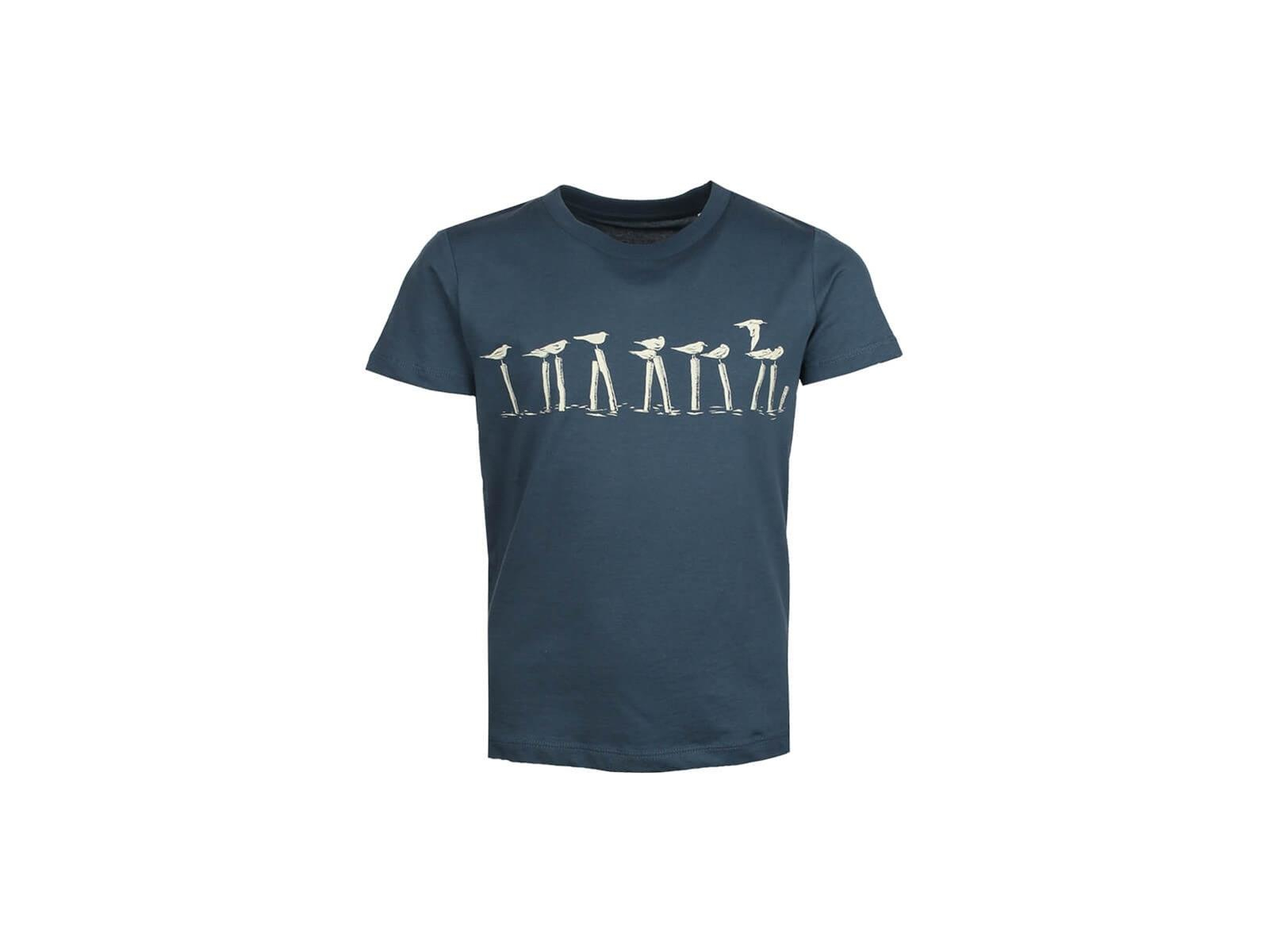 Kinder T-Shirt "Vollpfosten" tannenblau 7-8 Jahre
