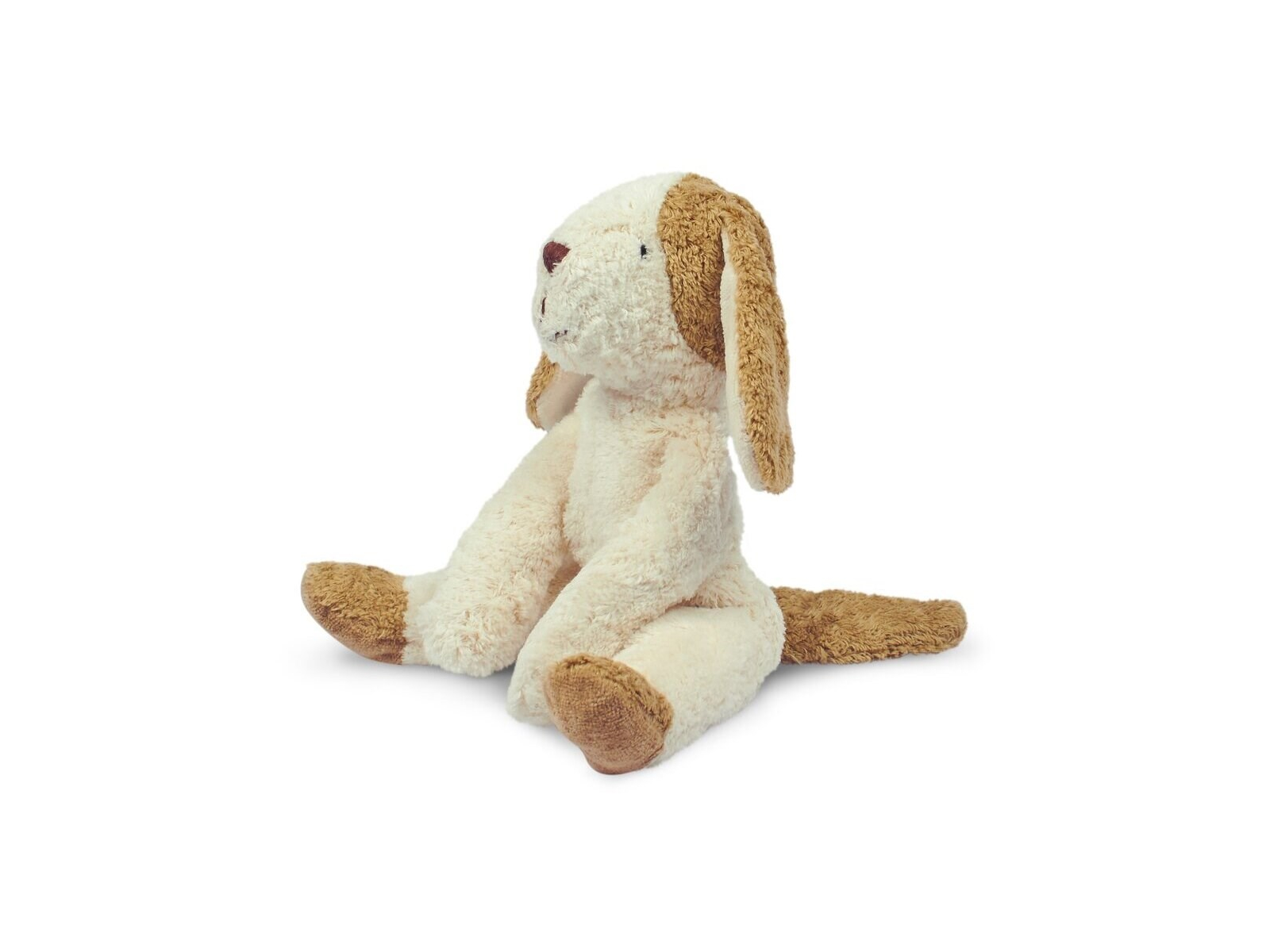 Schlenker Tierpuppe Hund klein, weiß - beige Maße: 24,5 x 11 x 27 cm