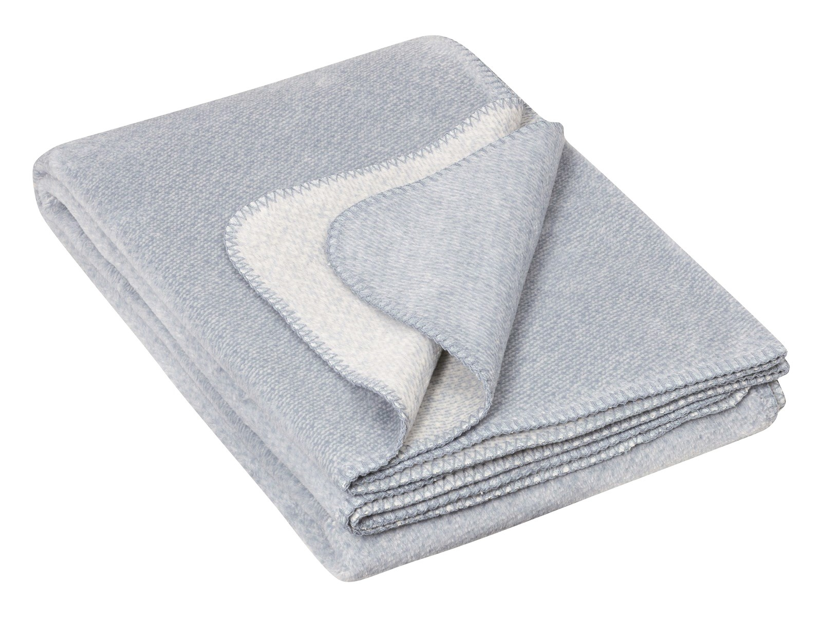 Babydecke Bio-Baumwolle stahlblau-melange Maße 75 x 100 cm