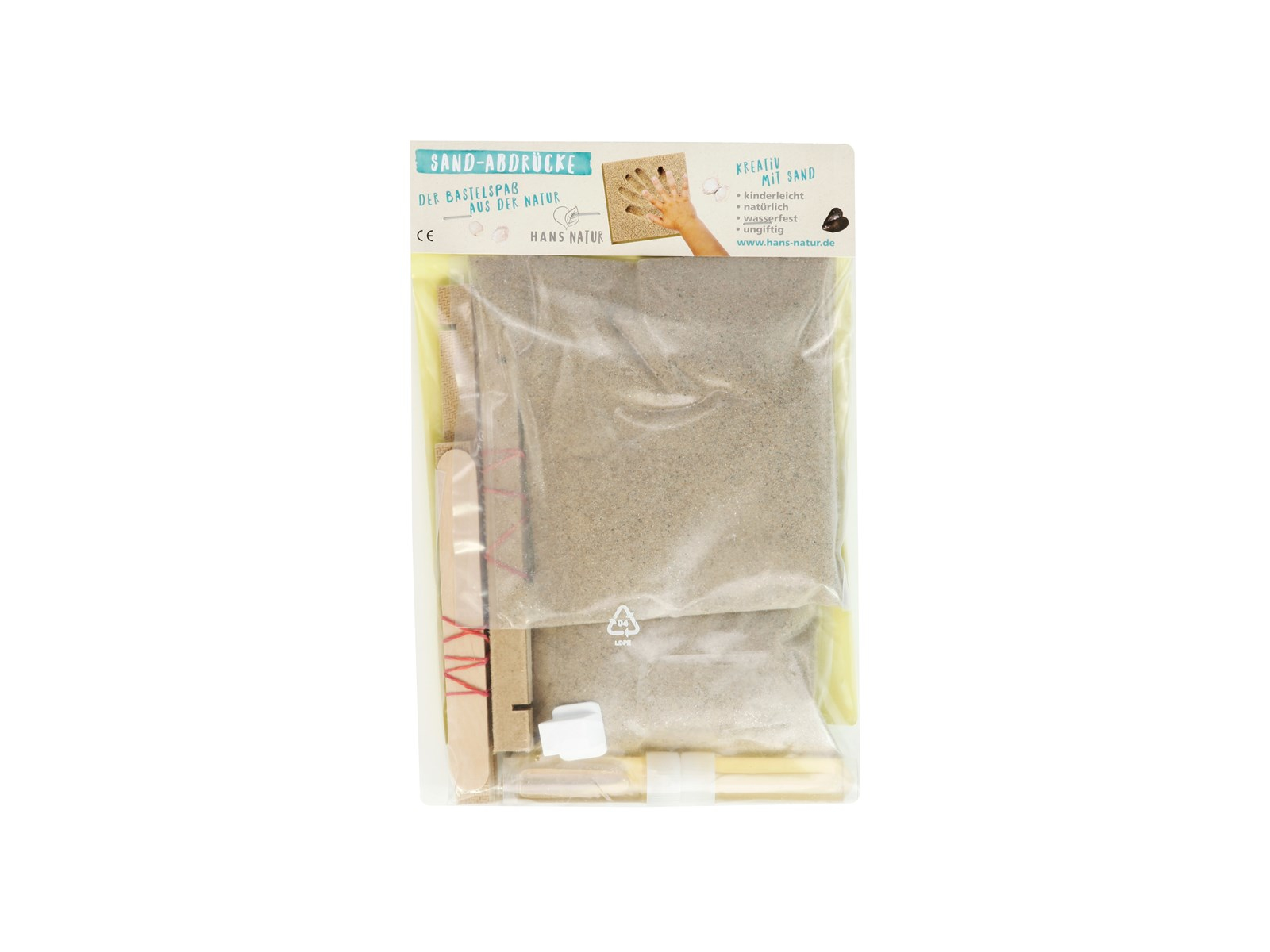 Baby und Kinder Hand- und Fußabdruck Sand Kombiset 15x15 und 14x19 cm