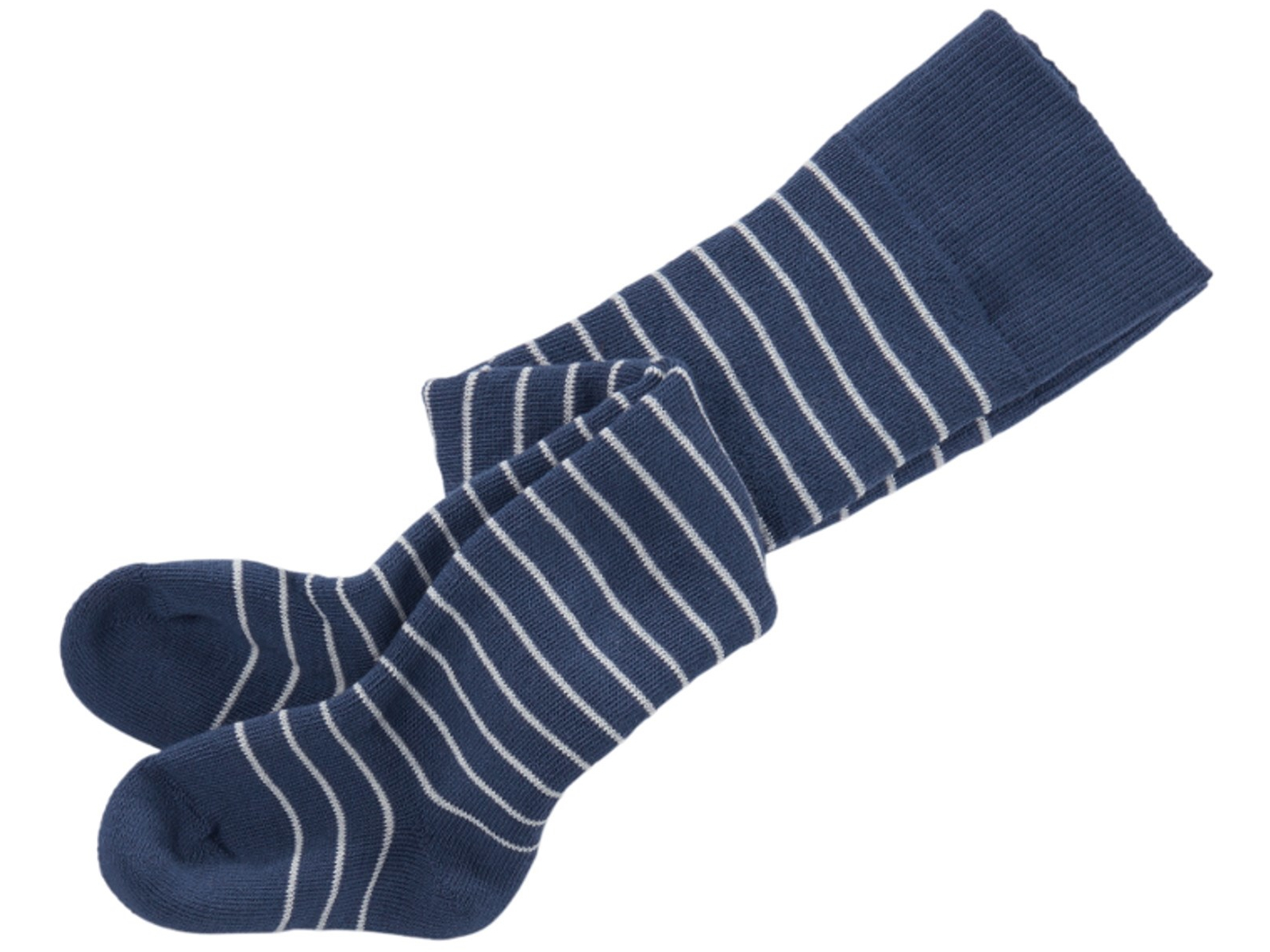 Baby Strumpfhose Baumwolle (kbA) Frottee blau-geringelt Gr. 01
