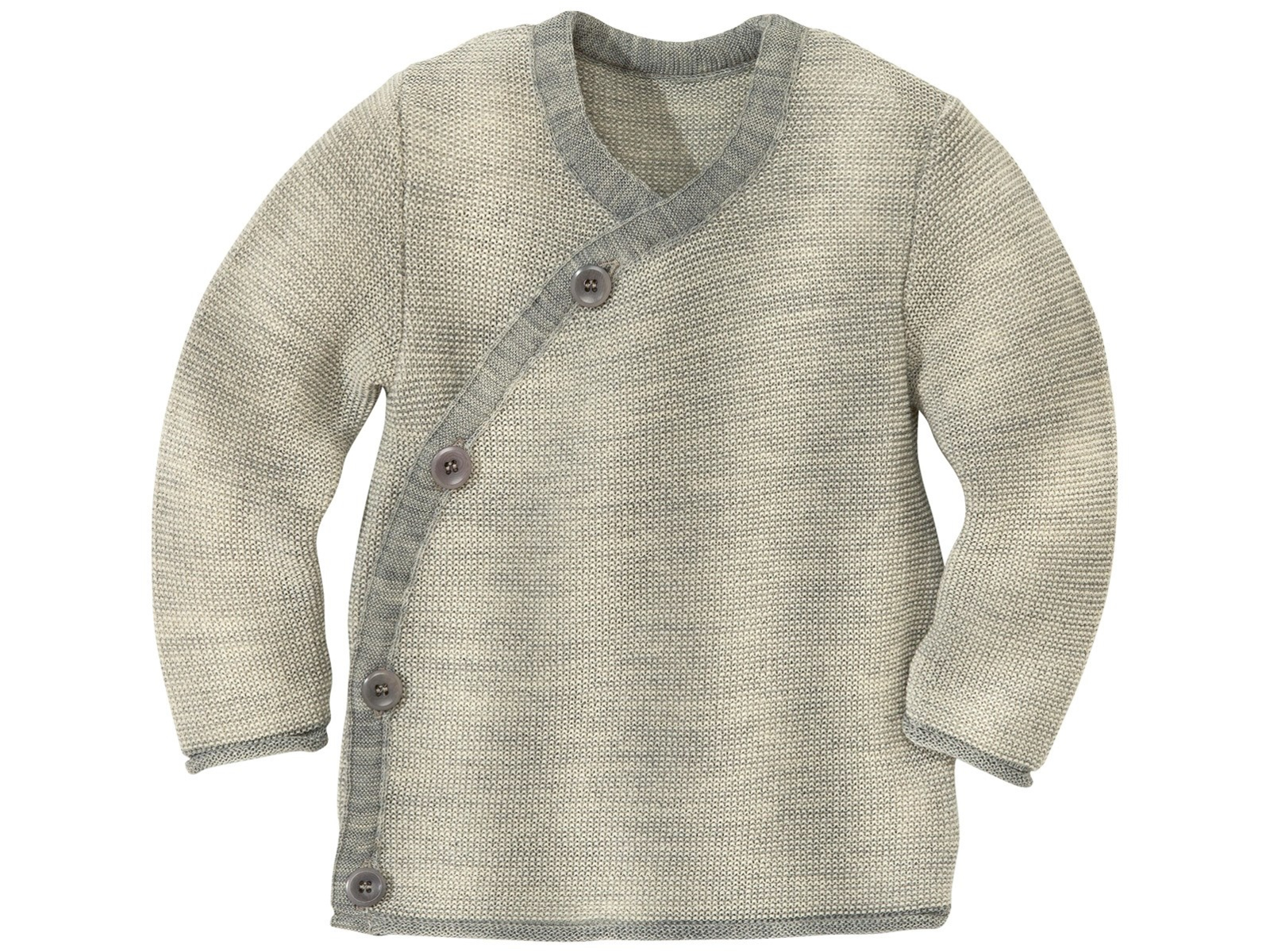 Disana Baby Jacke Bio-Merinowolle melange-hellgrau Gr.86/92