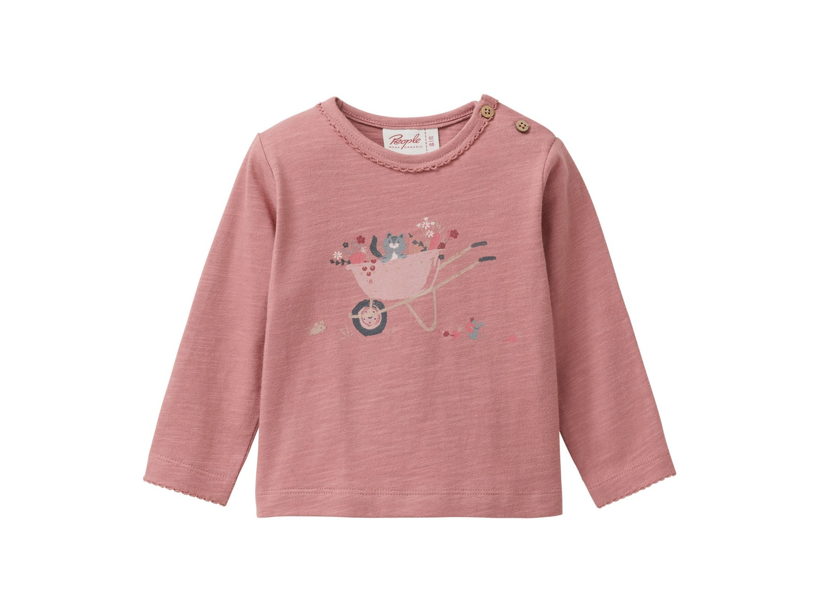 People Wear Organic Langarm-Shirt altrosa 86/92