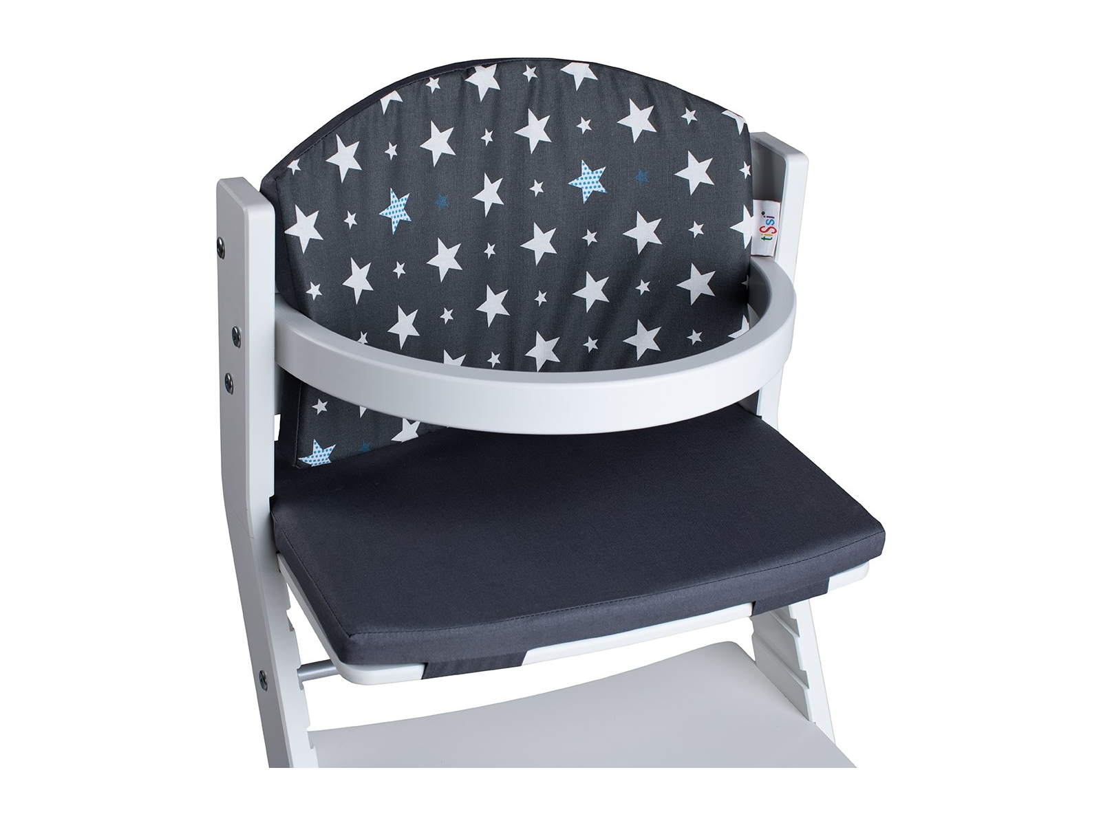 Sitzpolster für Kinderhochstuhl, Sitzverkleinerer 40 x 26 x 4 cm, 38 x 26 x 4 cm, grau Sterne