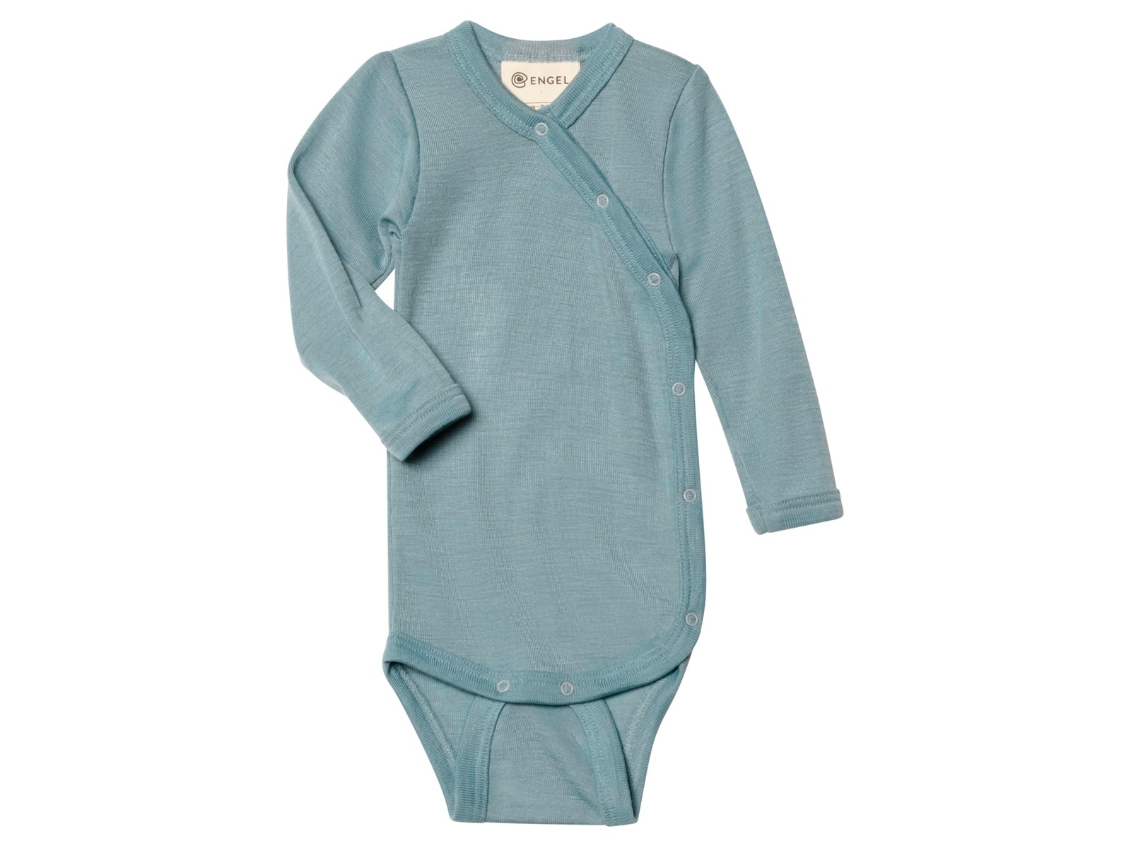 Engel Natur Wickelbody langarm bergblau Gr. 50/56