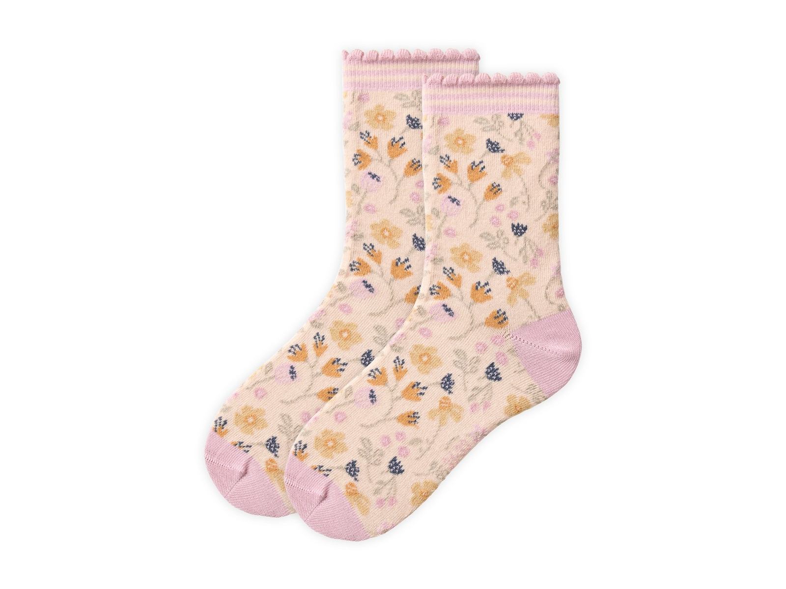 People Wear Organic Socken malve gemustert Gr. 28-30