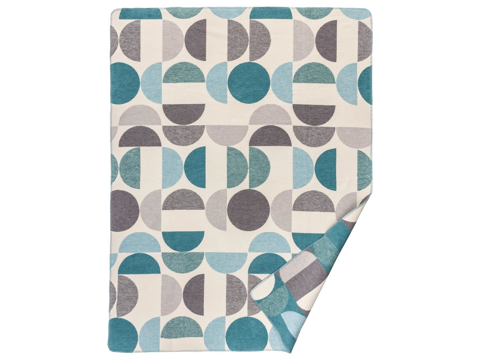 Jacquard-Wohndecke Mia petrol ca. 150x200 cm, ca. 450g/m²