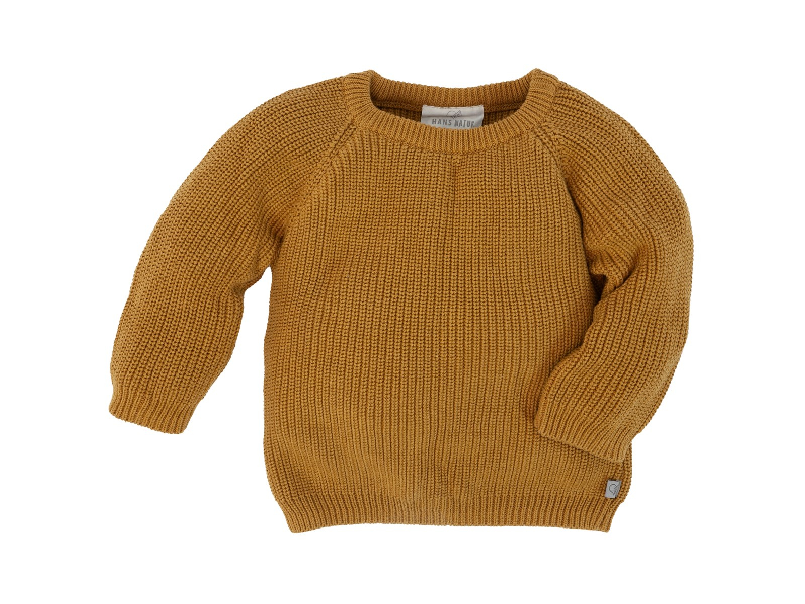 Baby und Kinder Pullover Grobstrick Bio-Baumwolle curry Gr. 74/80