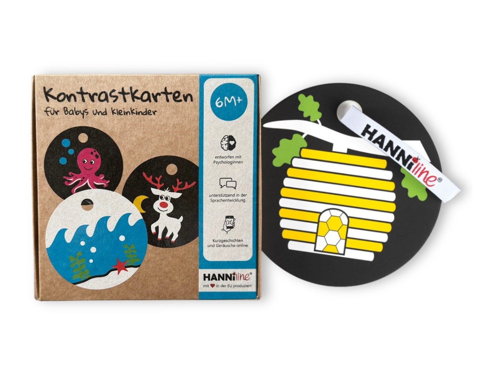 Kontrastkarten ab dem 6. Lebensmonat 20 Motive Maße 15 x 15 x 2 cm