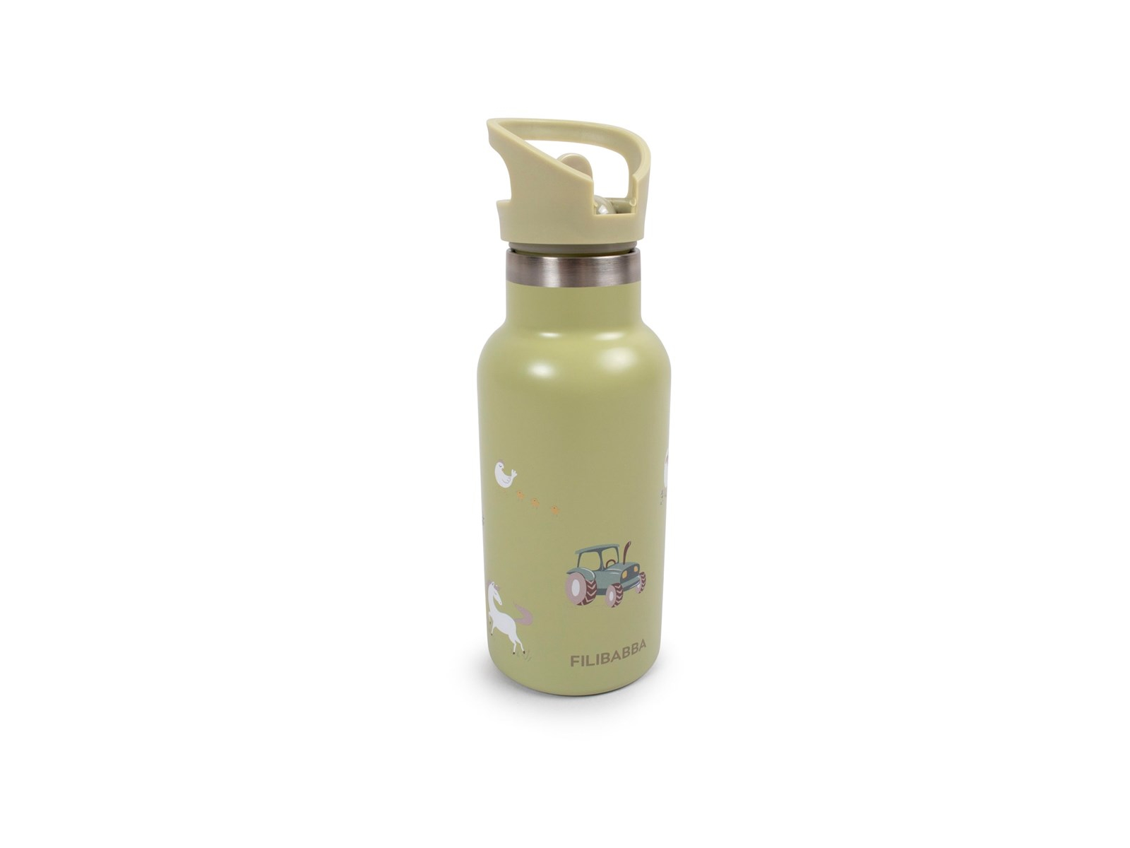 Kinder Trinkflasche Edelstahl - Magic Farm Maße 7,30 x 7,30 x 20,70 cm, Volumen 350 ml