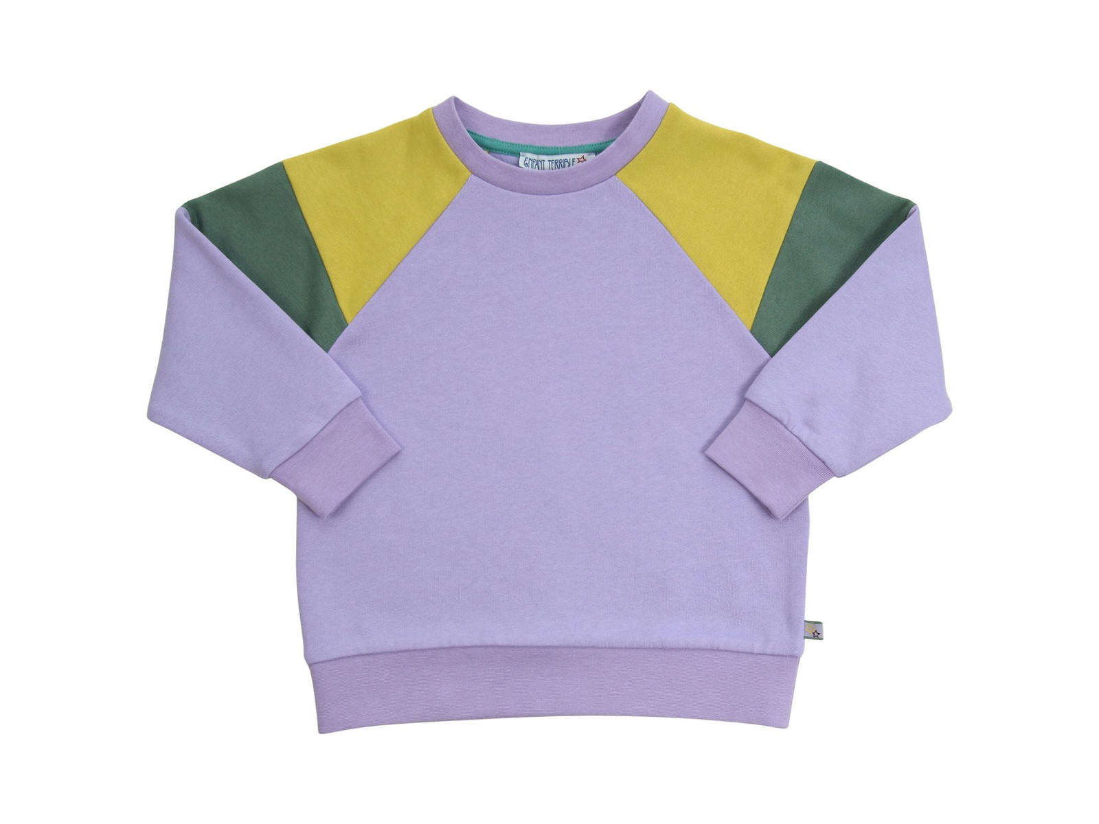 Sweatshirt Colourblocking lilac-light mustard 98/104