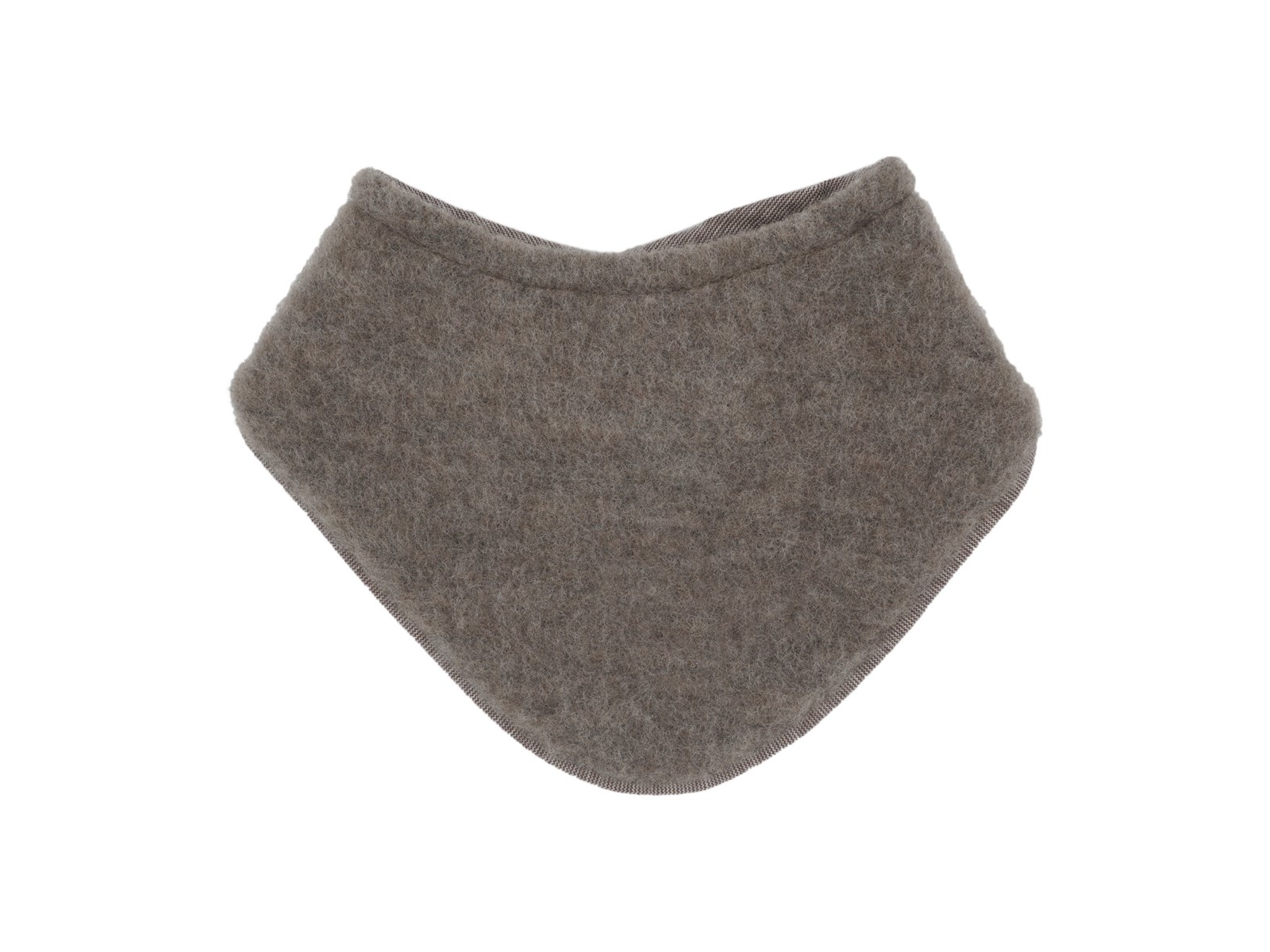 Dreieckstuch Bio-Schurwolle Fleece braun-meliert Gr. 0 (0-3 Mon.)