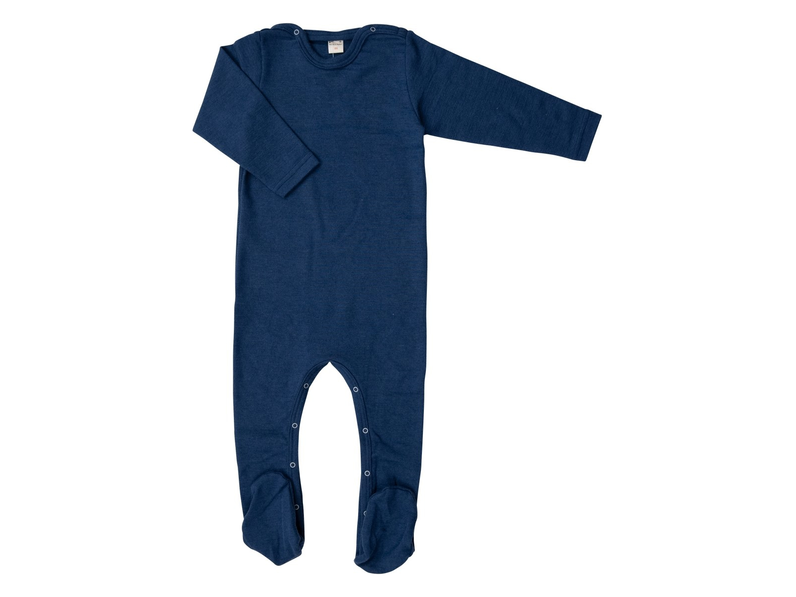 Lilano Baby Strampler mit Fuß Wolle Seide marine Gr.62